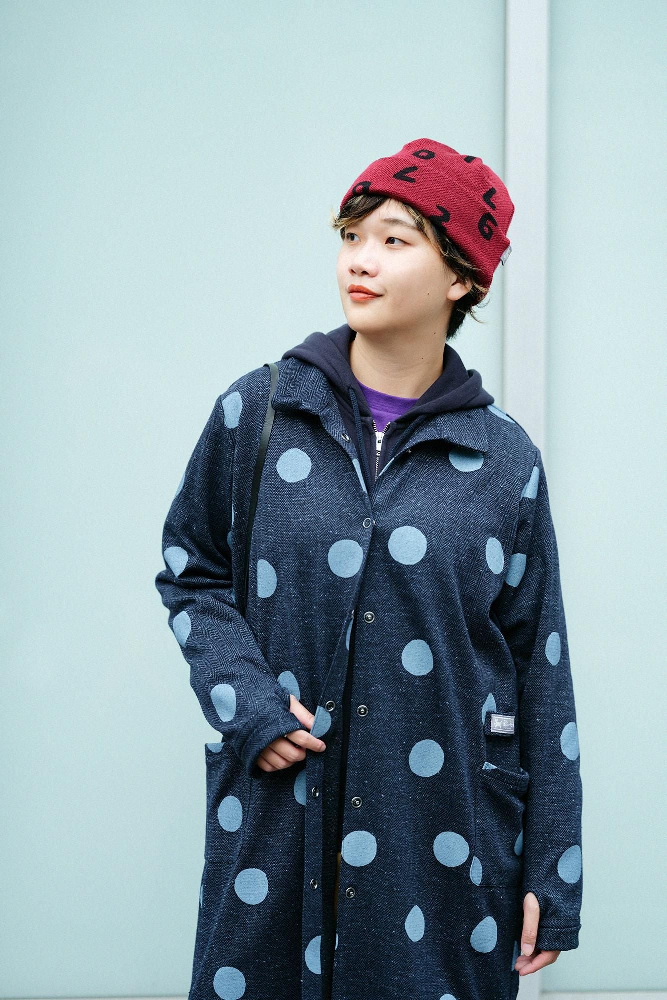 Fischgräten-Jersey SANPO One Piece/Suigyoku Mara Blue Brown