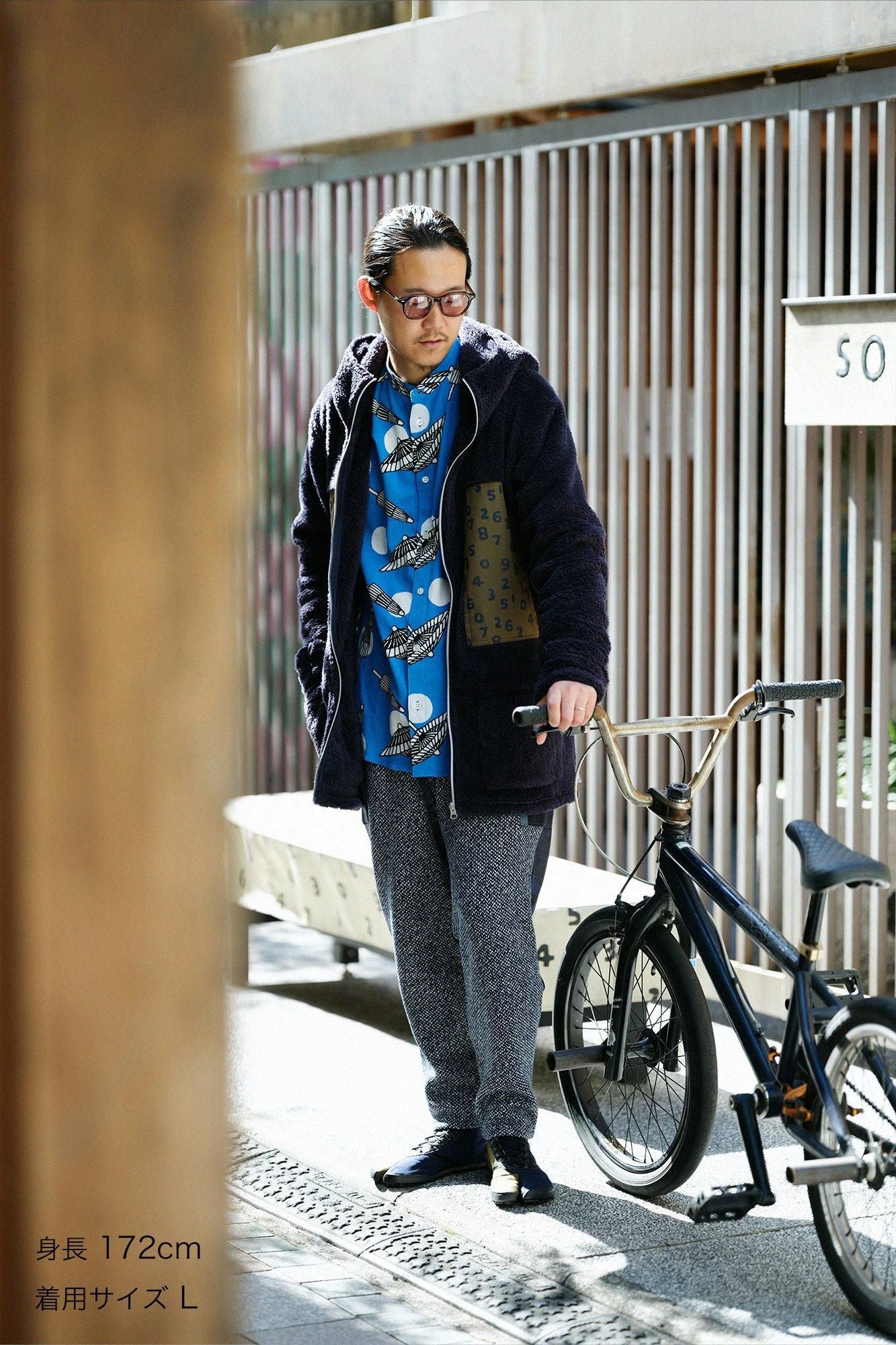 【◯预购】仿毛DEPO连帽外套/深蓝色(※预计于12月2日左右发货)