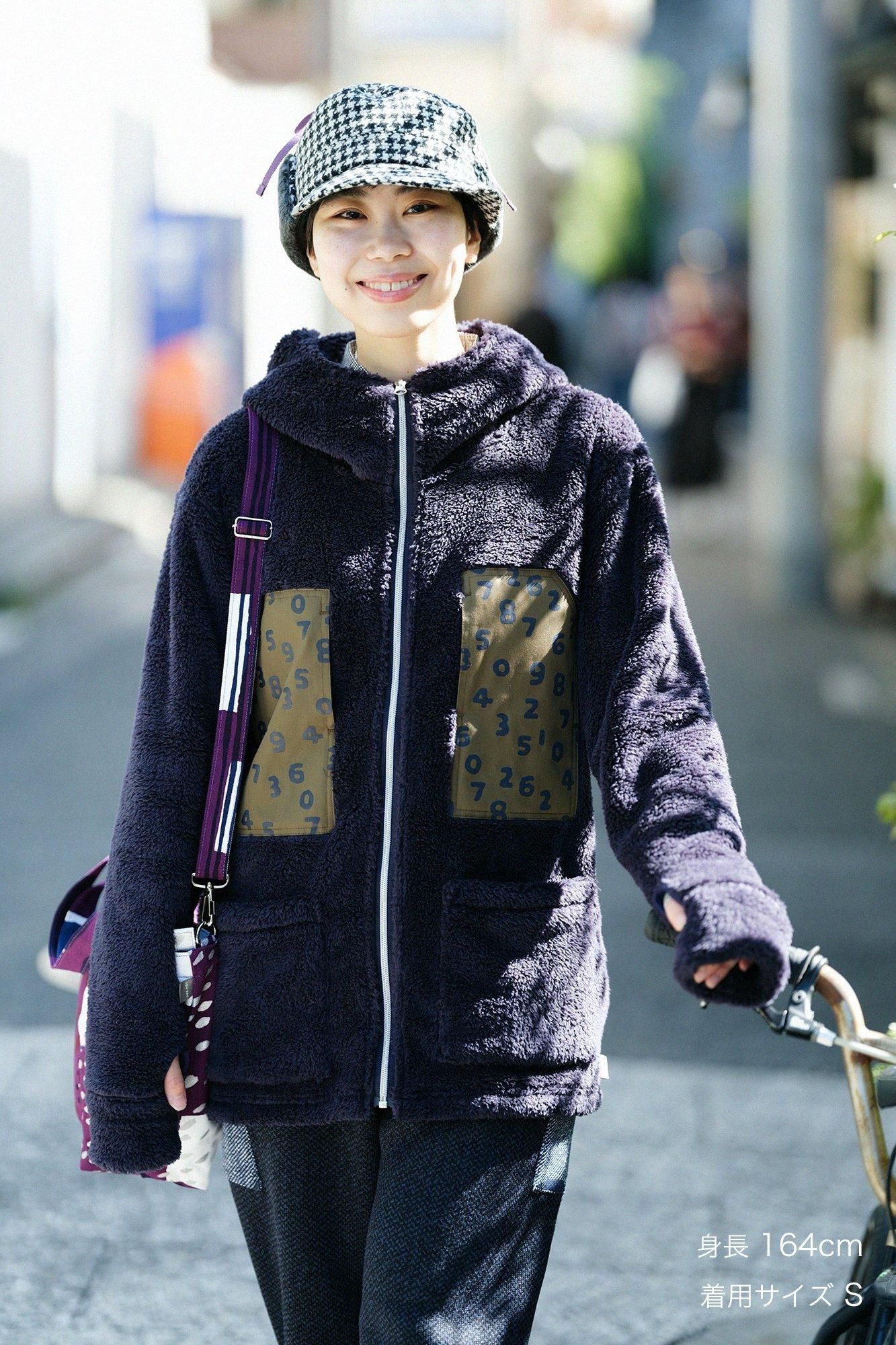 【◯预购】仿毛DEPO连帽外套/深蓝色(※预计于12月2日左右发货)