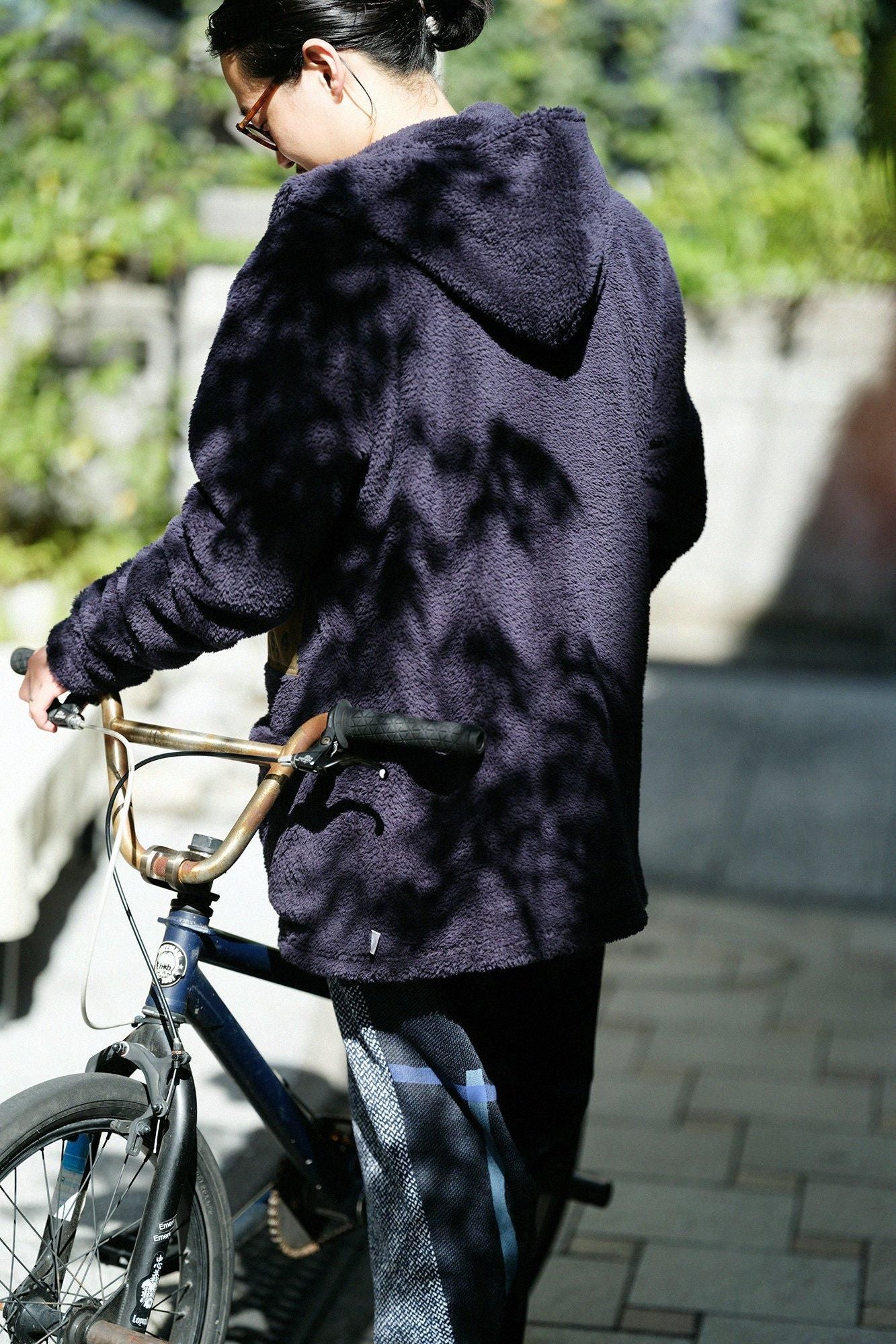 【◯预购】仿毛DEPO连帽外套/深蓝色(※预计于12月2日左右发货)