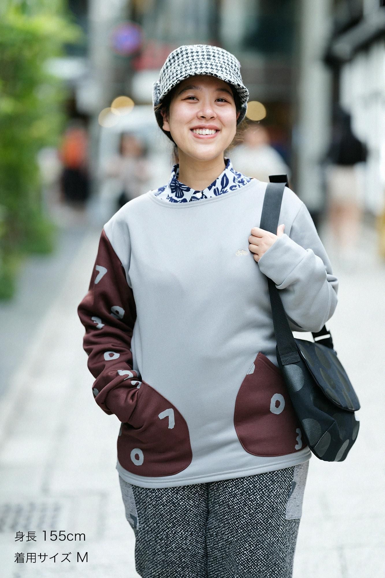 Bomber Heat (R) 船領上衣/灰色×SO-SU-U十數