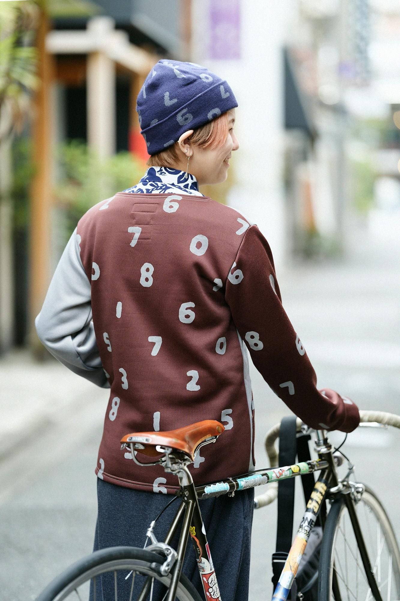 Bomber Heat (R) 船領上衣/灰色×SO-SU-U十數