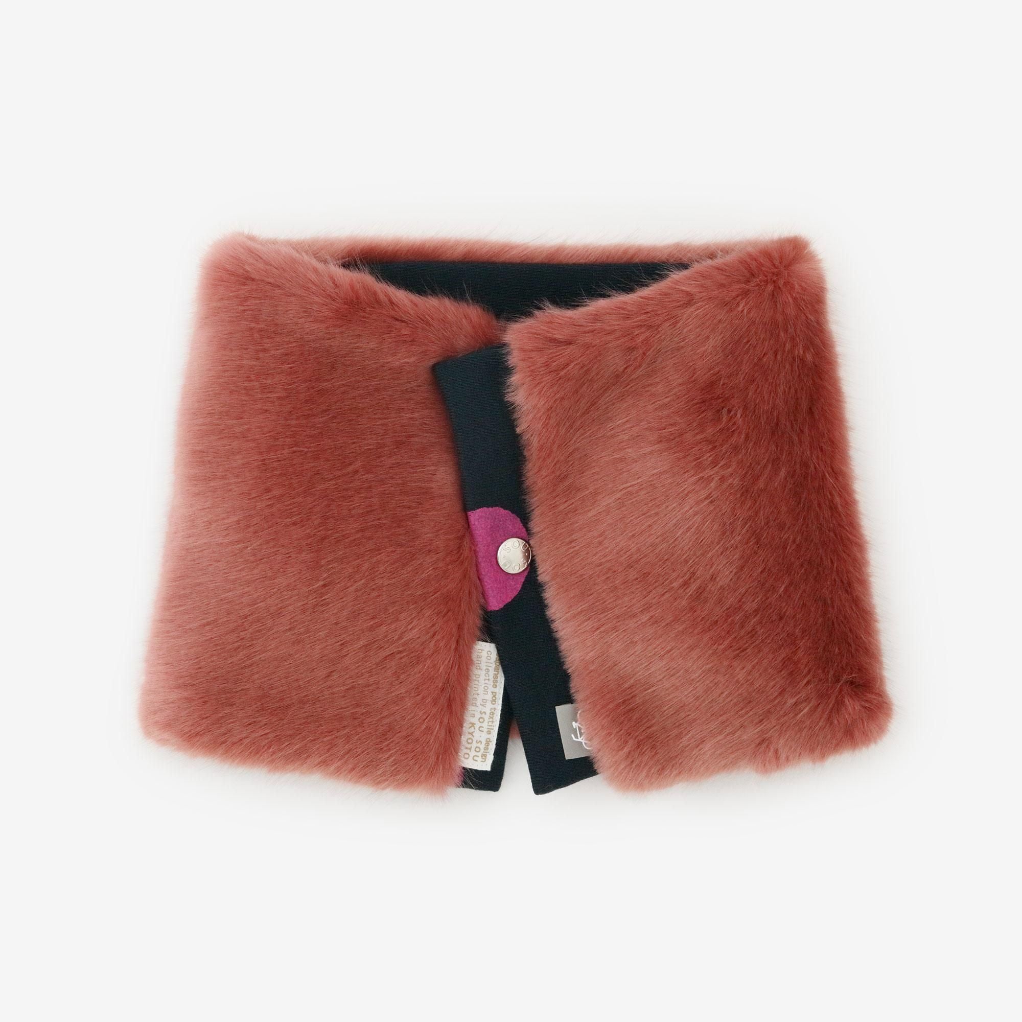 雙面用 BIKE短圍巾/圓點 間疏 深藍色