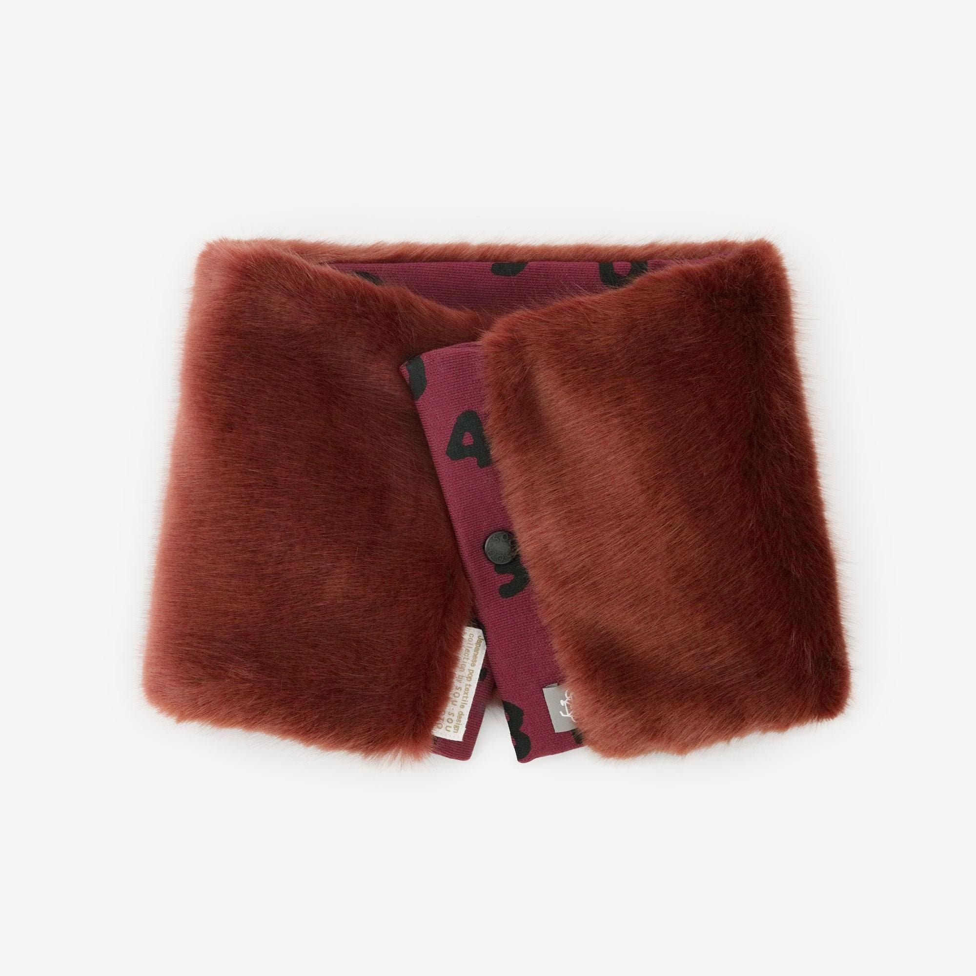 雙面用 BIKE短圍巾/SO-SU-U十數 昆 上下 胭脂紅