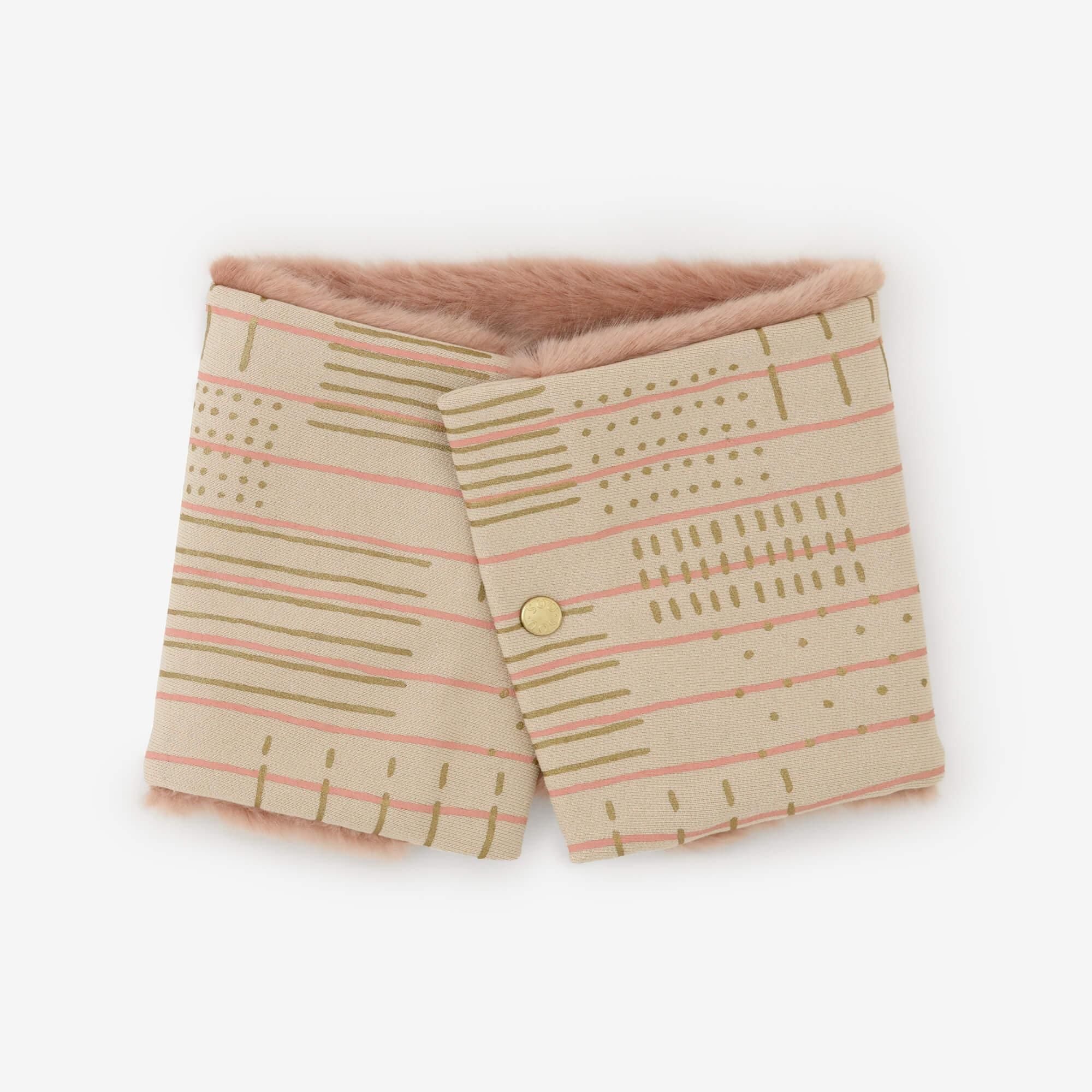 雙面用 BIKE短圍巾/間隙條紋米白色