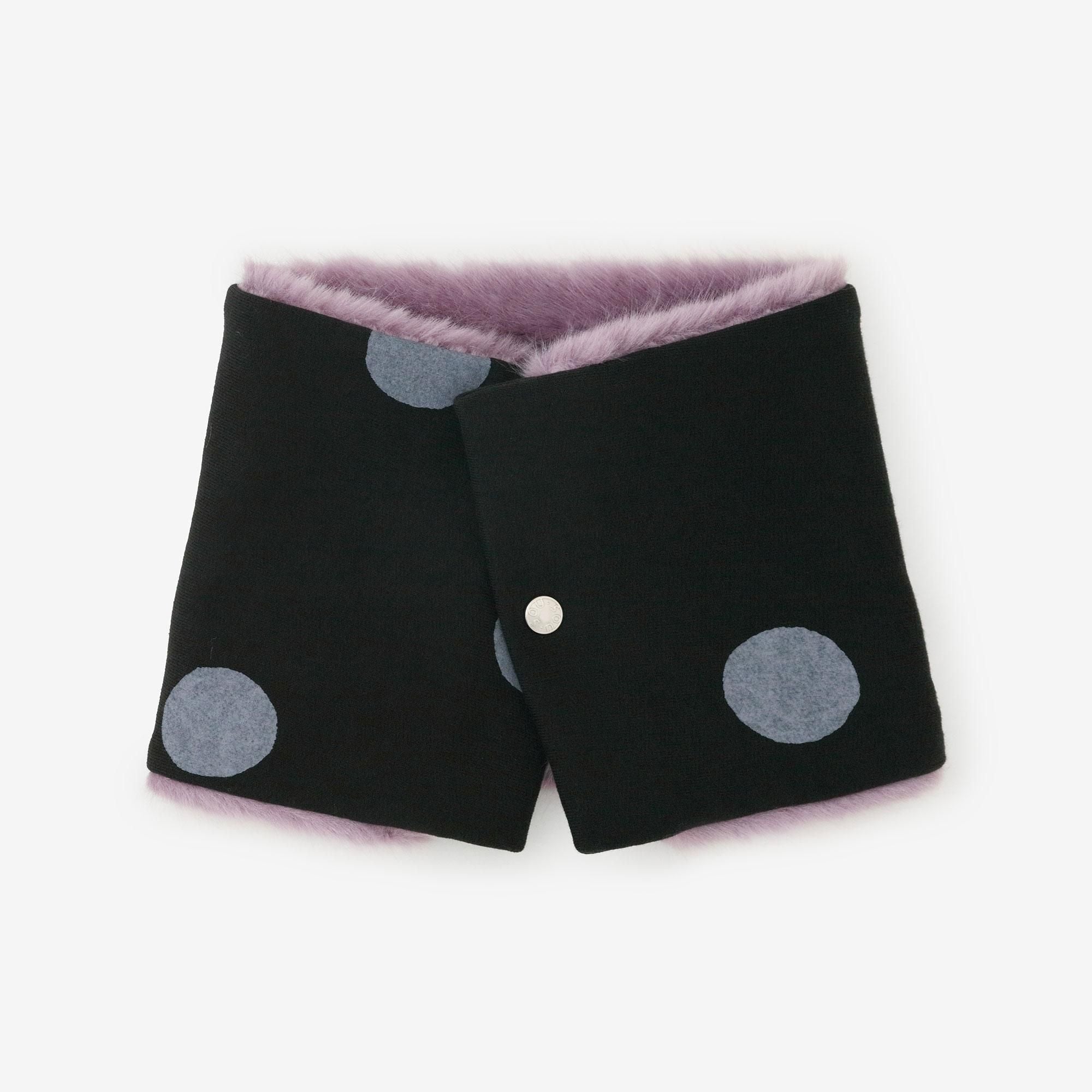 リバーシブル BIKEネックウォーマー／すいぎょくマーラ 濡羽色（ぬれば