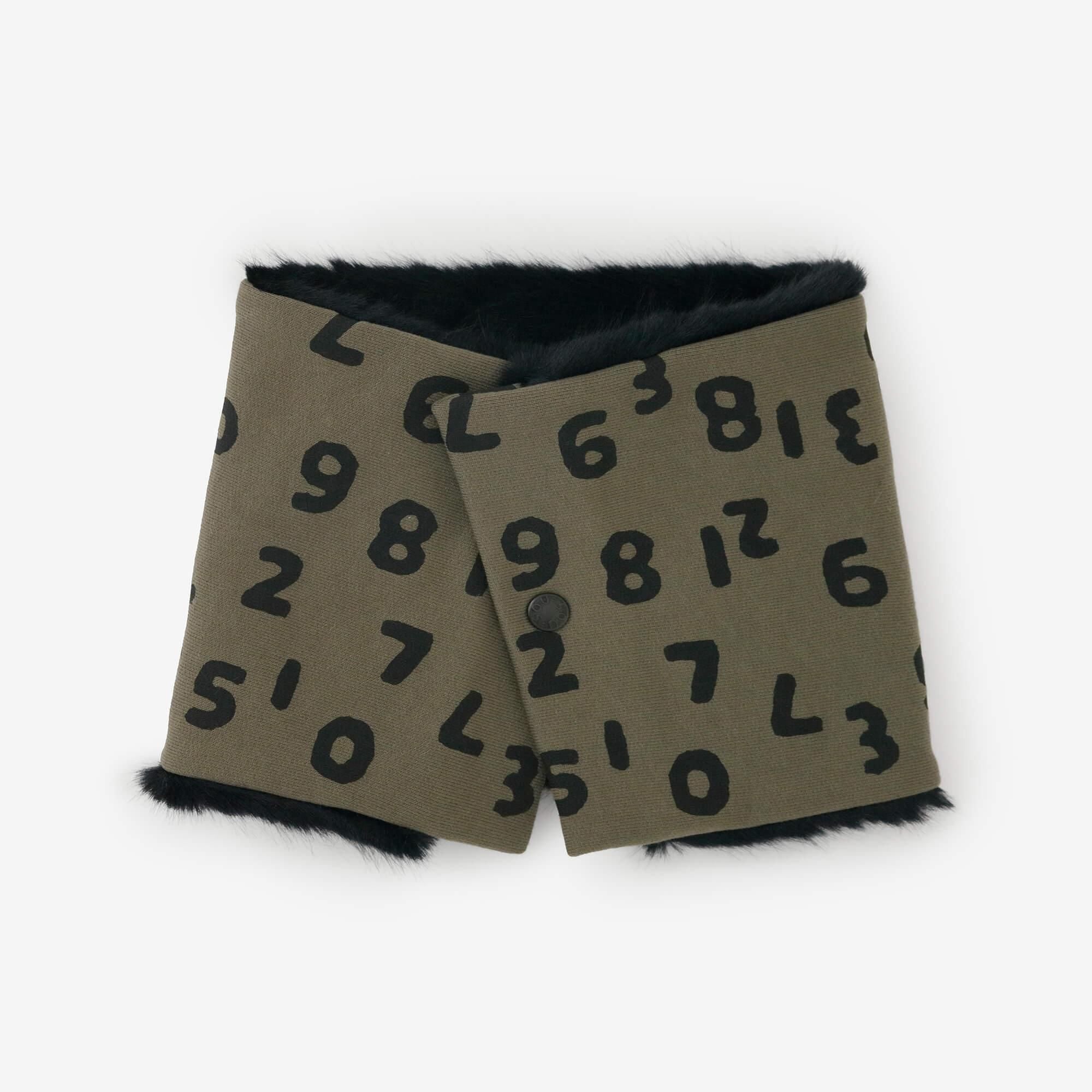 雙面用 BIKE短圍巾/SO-SU-U十數 昆 上下 橄欖綠