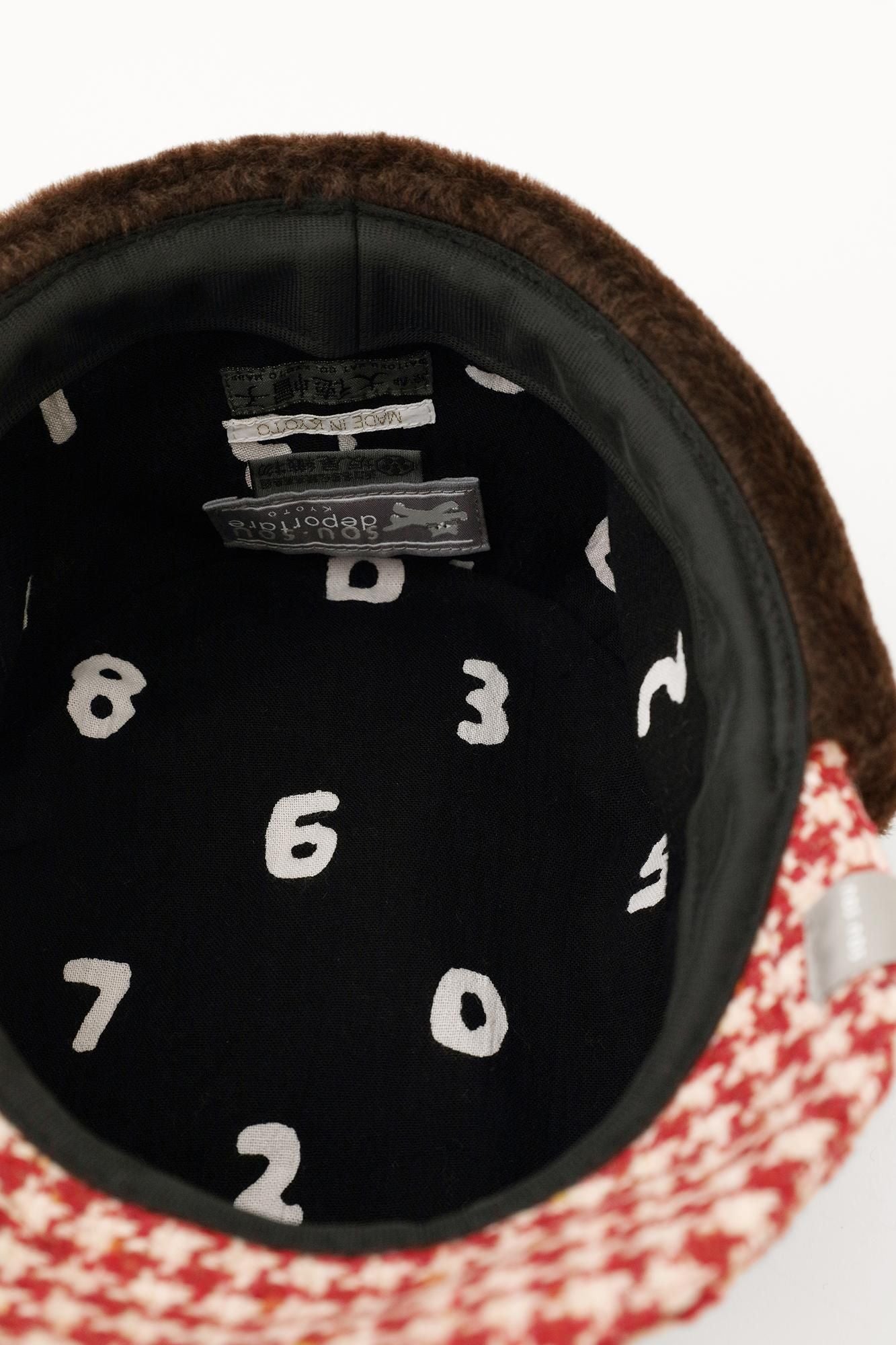 NEP Tweed Boa BIKE CAP/Rot kariert ×SO-SU-U