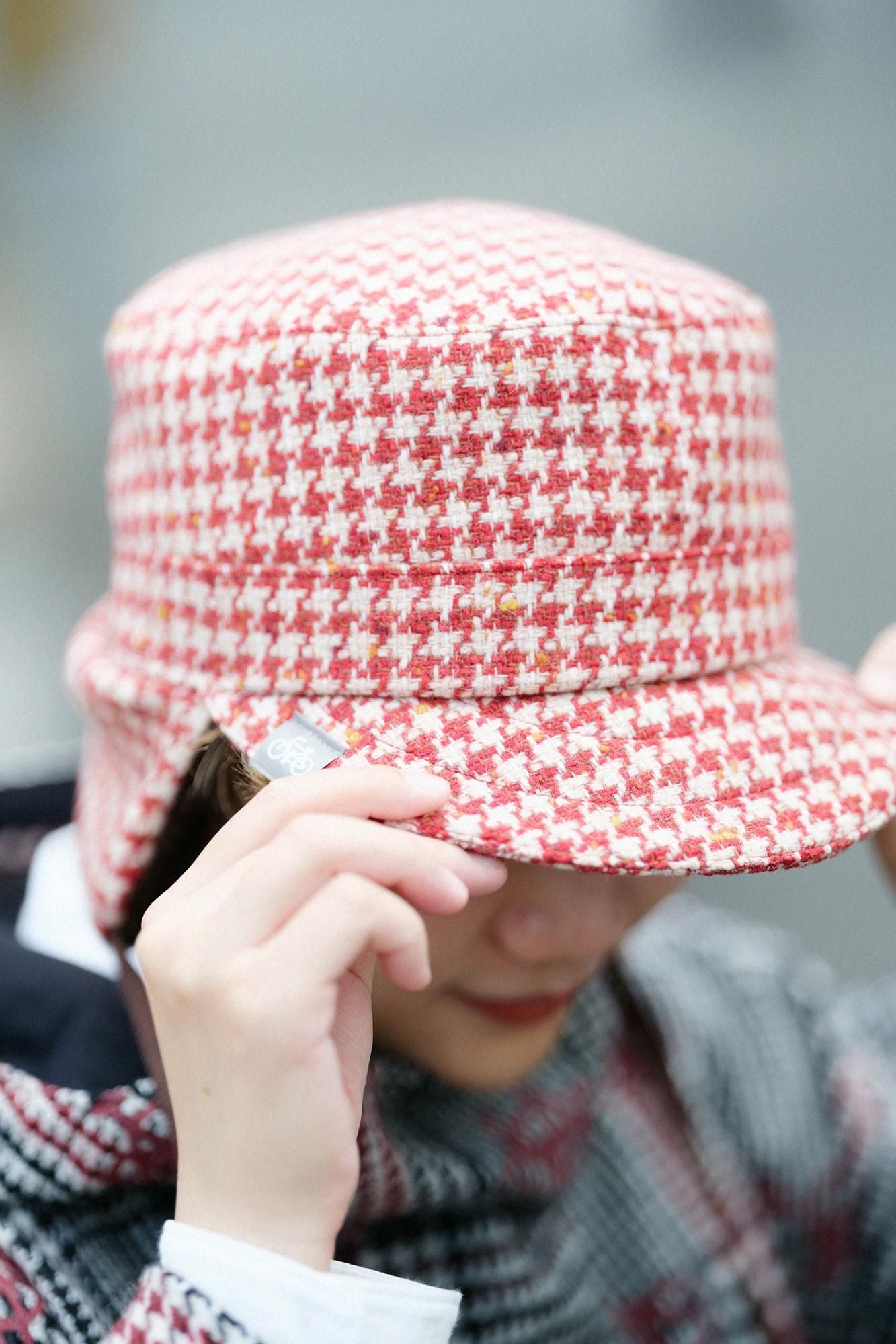 NEP Tweed Boa BIKE CAP/Rot kariert ×SO-SU-U