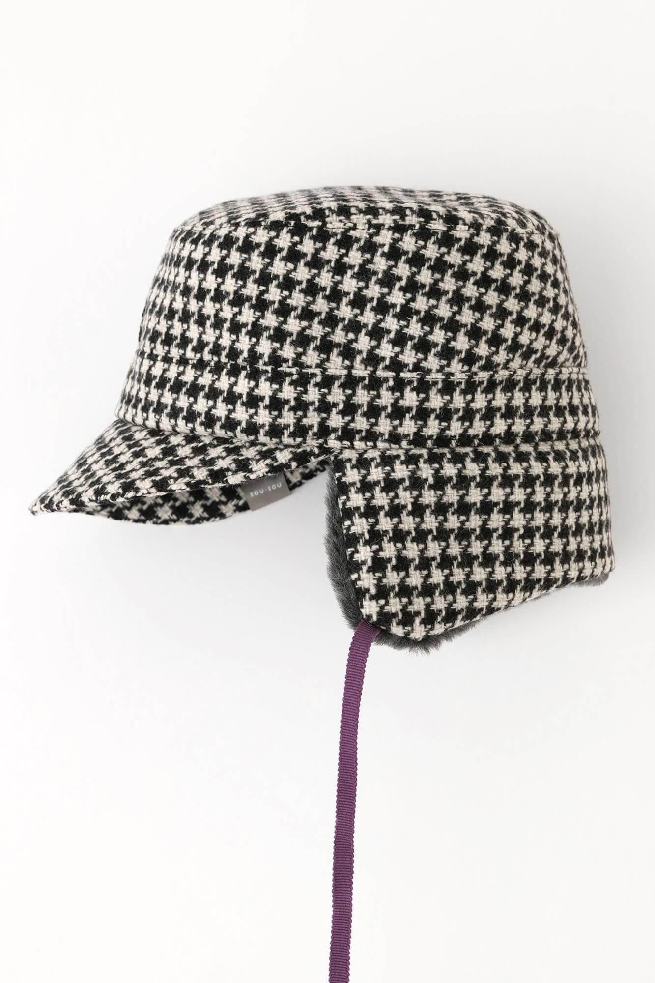 Nep Twill Boa BIKE CAP/Black Check×SO-SU-U
