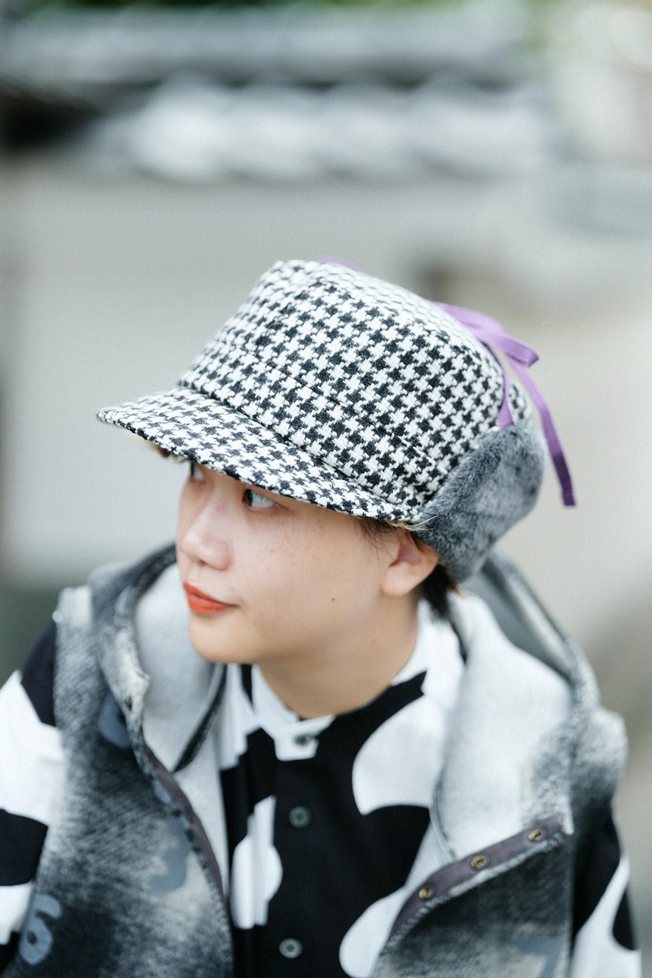 Nep Twill Boa BIKE CAP/Black Check×SO-SU-U