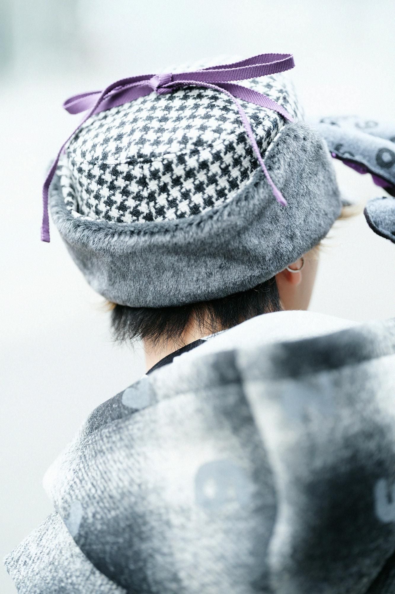 Nep Twill Boa BIKE CAP/Black Check×SO-SU-U