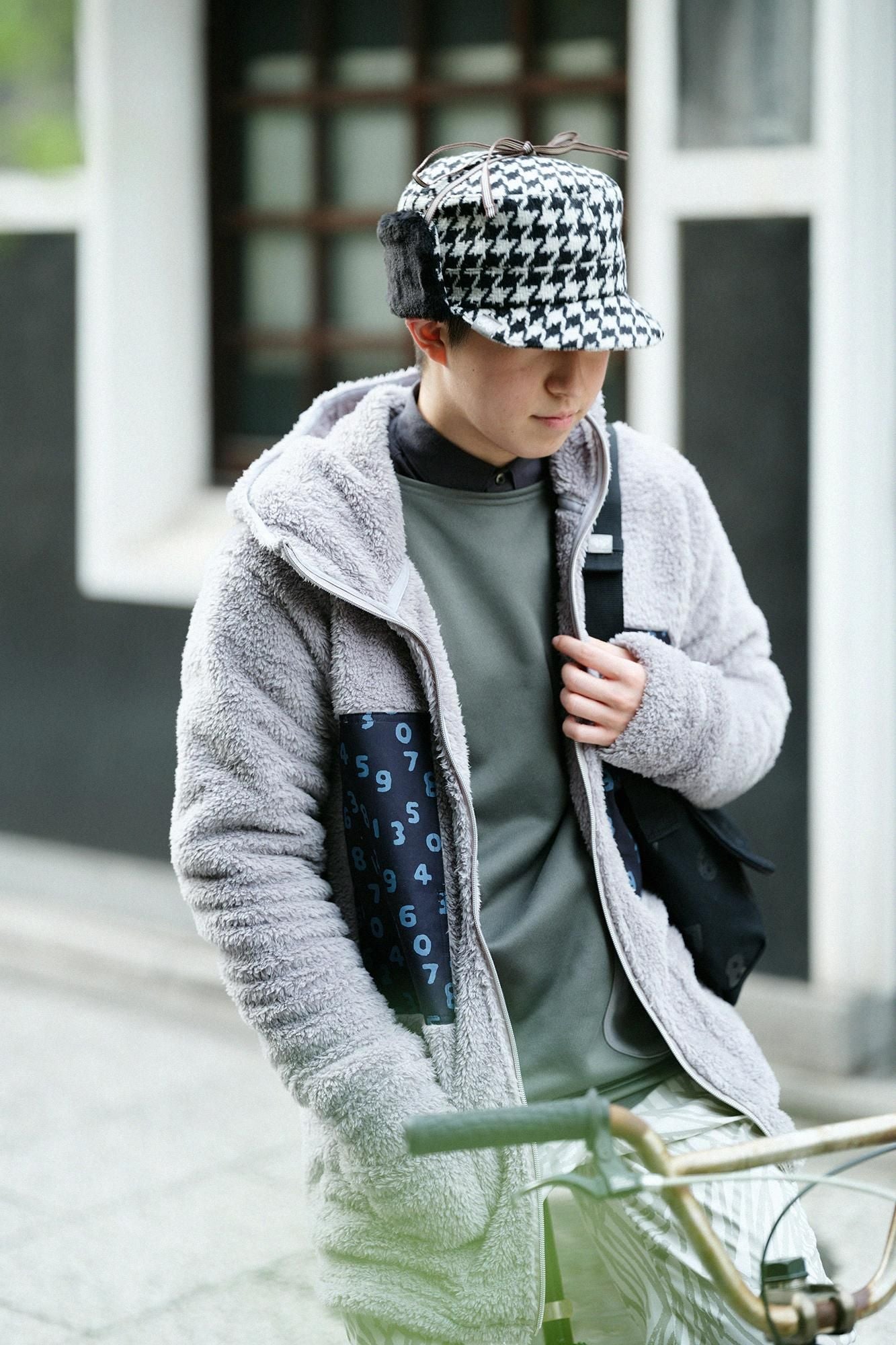 NEP Tweed Boa BIKE CAP/Schwarz kariert großSO-SU-U