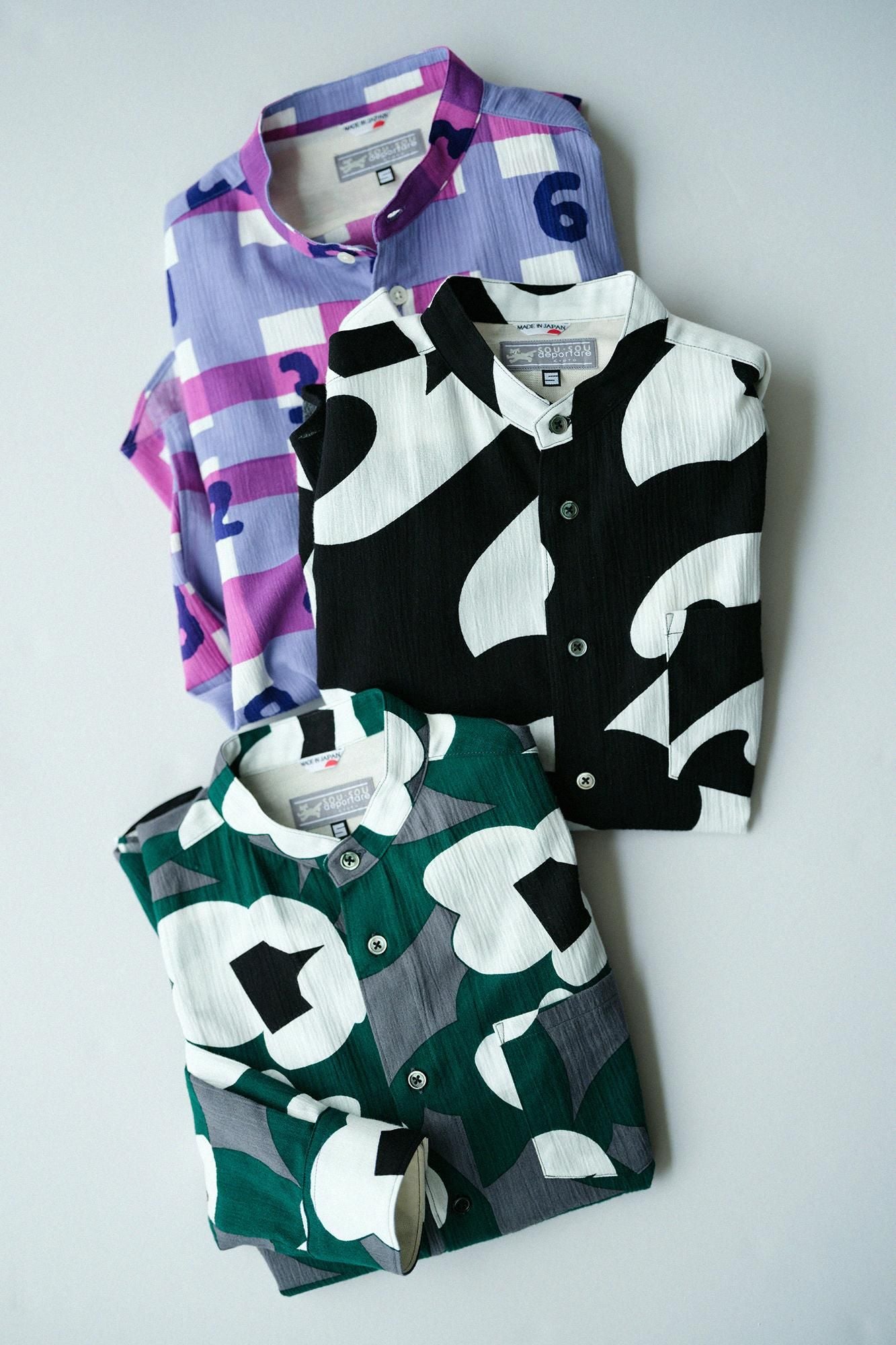 Chizimi Cotton 20/20 Stand Collar Long-sleeved Shirt/Dream