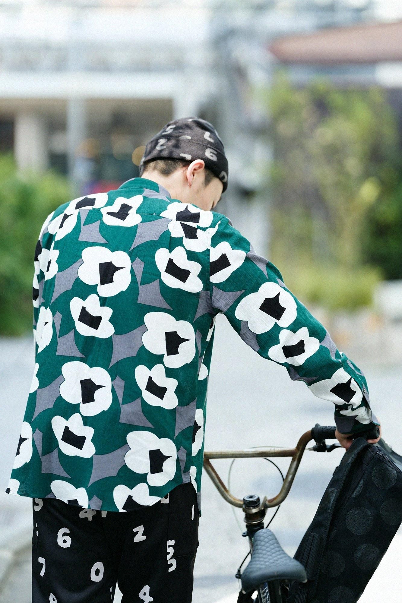 Chizimi Cotton 20/20 Stand Collar Long-sleeved Shirt/Dream