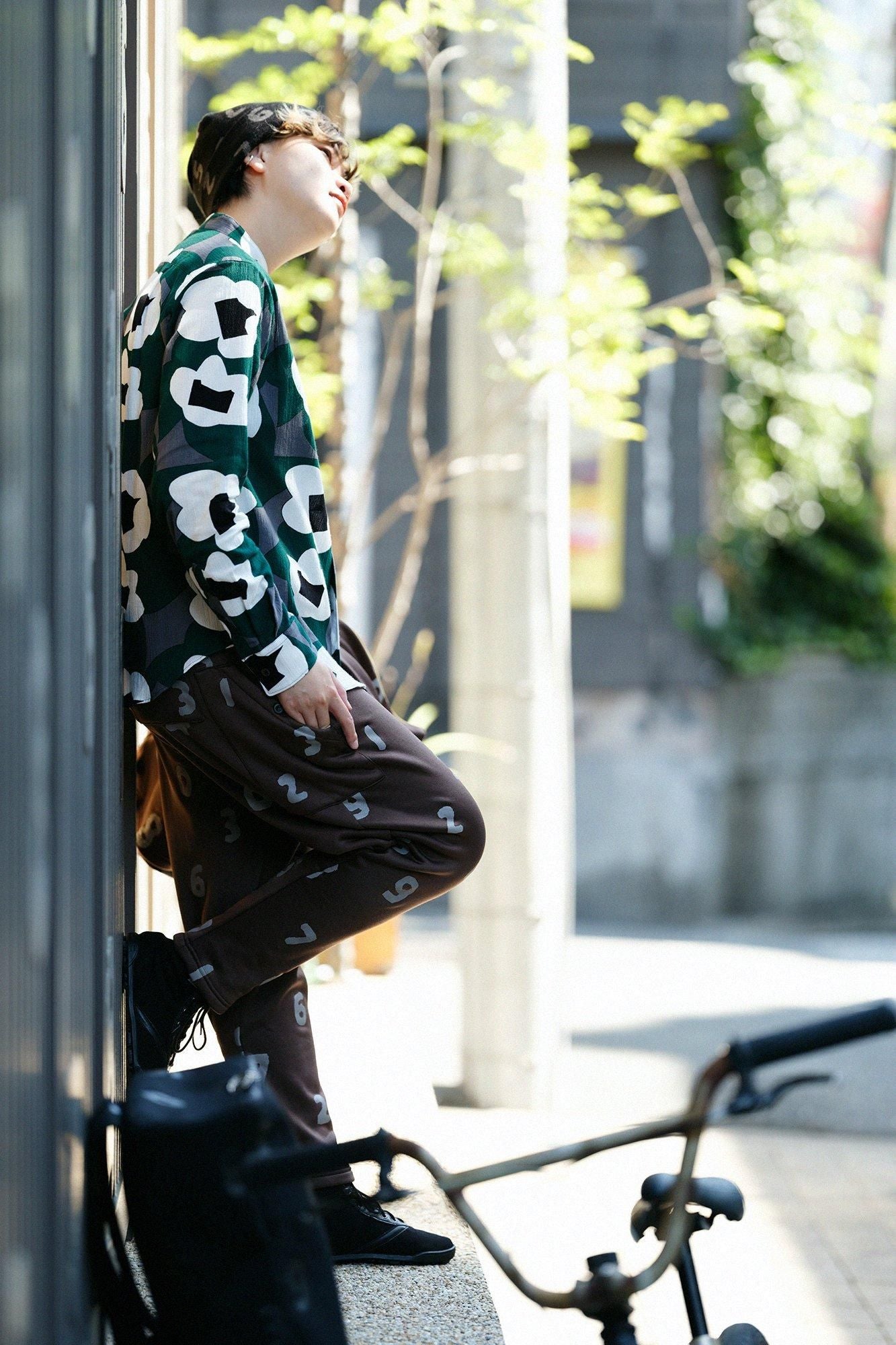 Chizimi Cotton 20/20 Stand Collar Long-sleeved Shirt/Dream