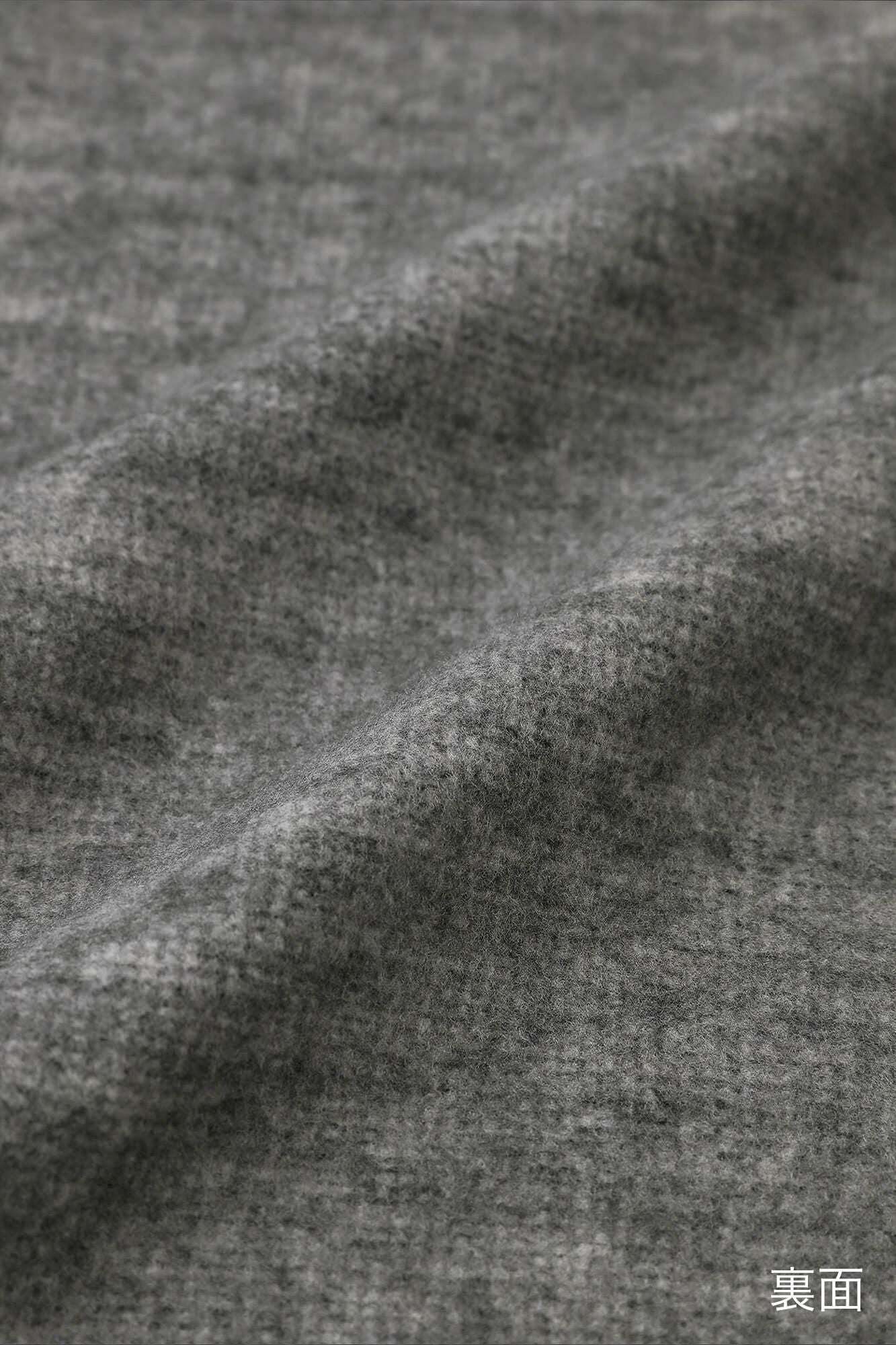 裏起毛ツイルニット H.W.S カーディガン/ブラック・グレー×鳶(とび)