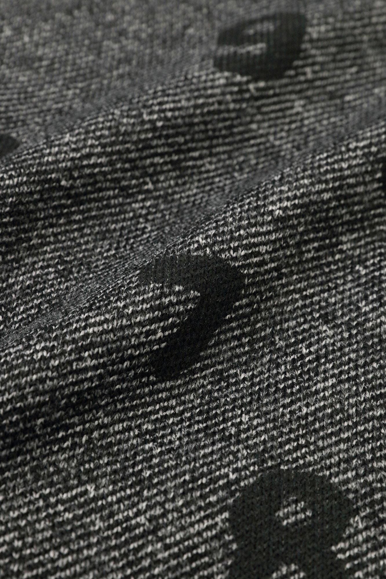 【net Limited】Fleece Brushed Lining Twill Knit H.W.S Sweater/SO-SU-U Dark Grey