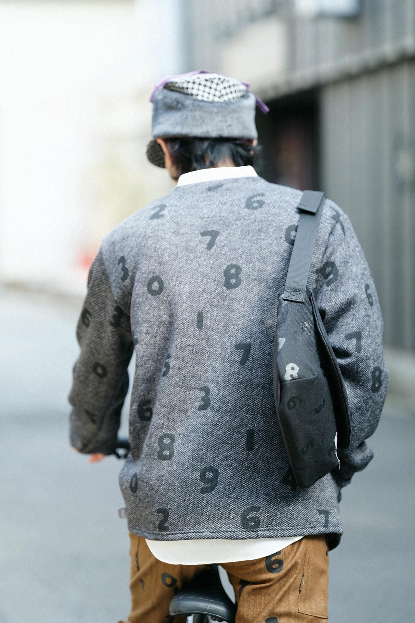 【net Limited】Fleece Brushed Lining Twill Knit H.W.S Sweater/SO-SU-U Dark Grey