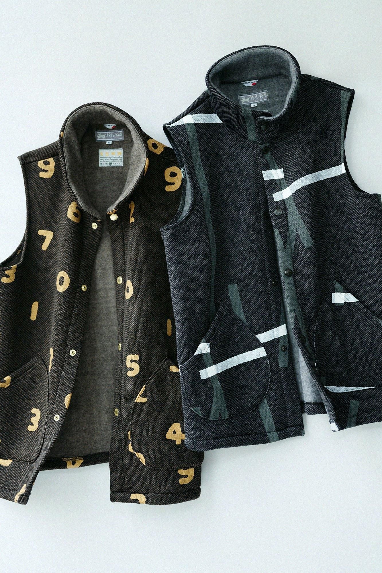 【net Limited】Fleece Brushed Lining Twill Knit Vest/Tobi Brown Black