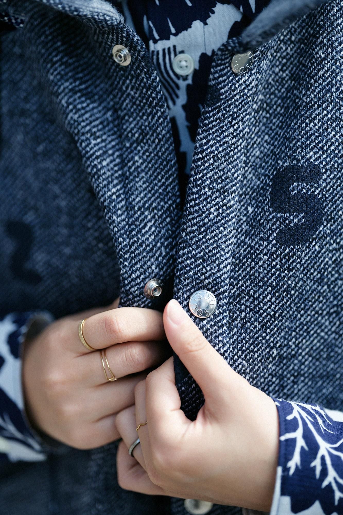 【官網限定】內起絨斜紋針織背心/SO-SU-U十數 寶藍色