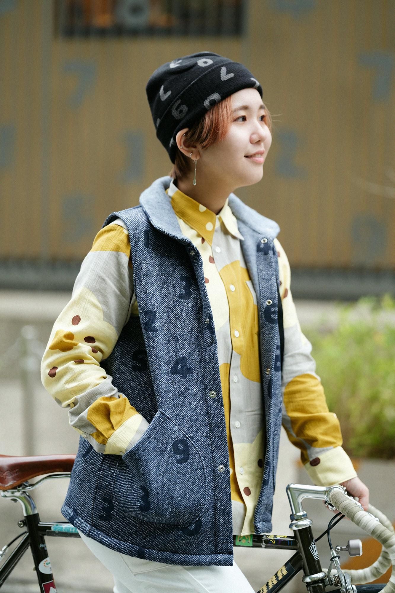 【官網限定】內起絨斜紋針織背心/SO-SU-U十數 寶藍色