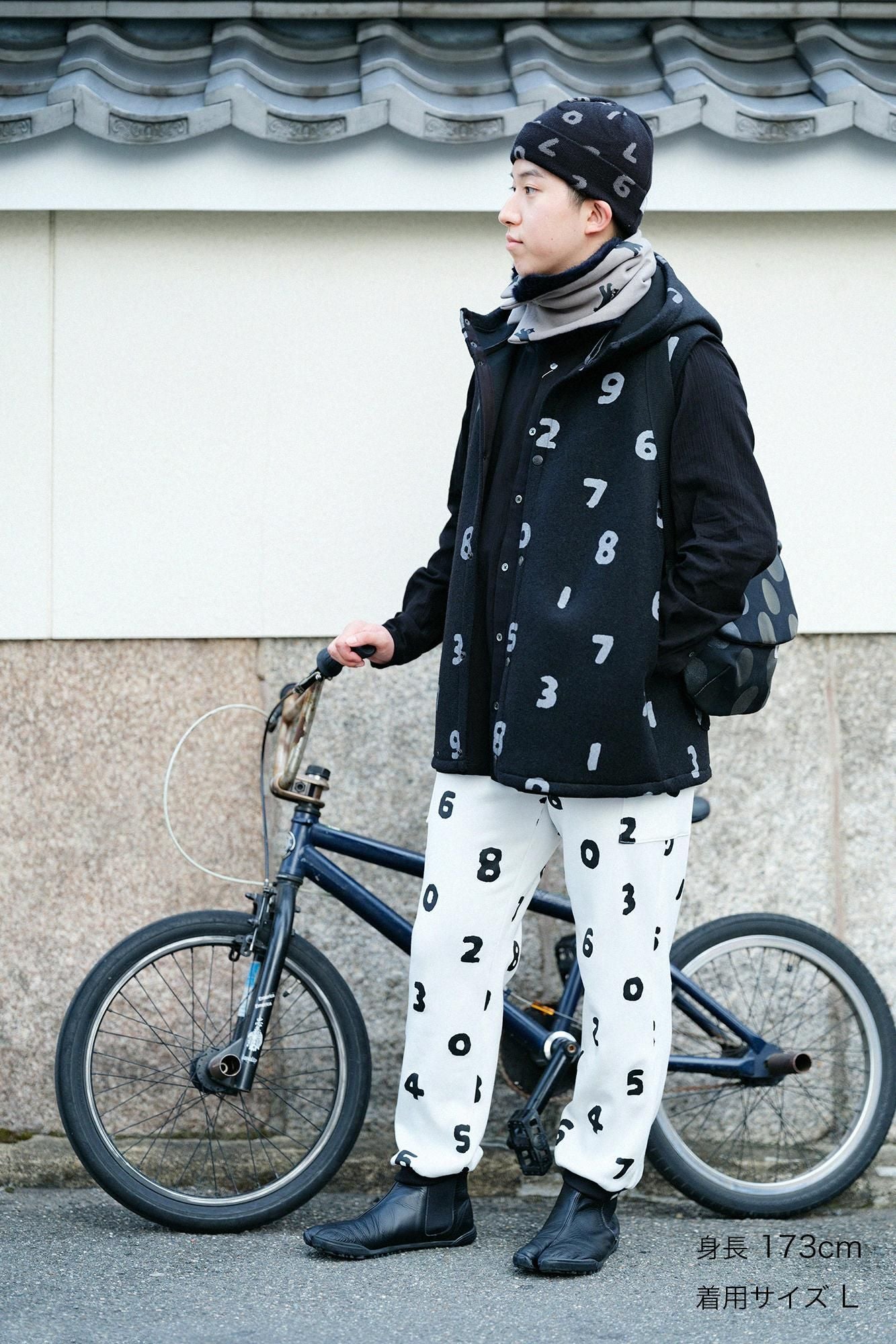 內起絨 抓絨 BIKE長褲/SO-SU-U十數 白色