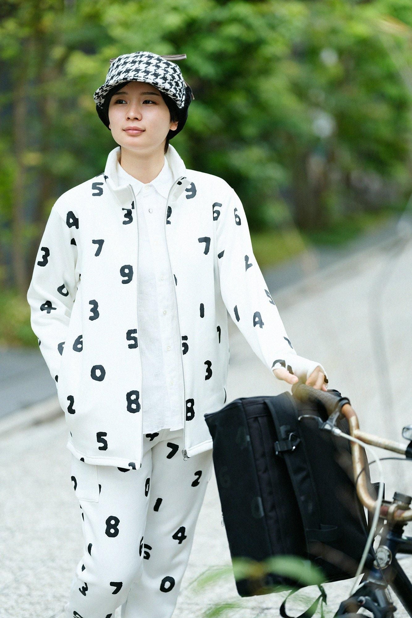 Fleece Brushed Lining H.W.S ZIP UP Blouson/SO-SU-U White