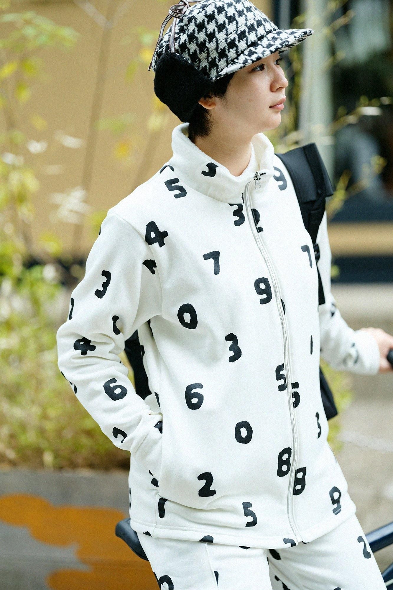 Fleece Brushed Lining H.W.S ZIP UP Blouson/SO-SU-U White