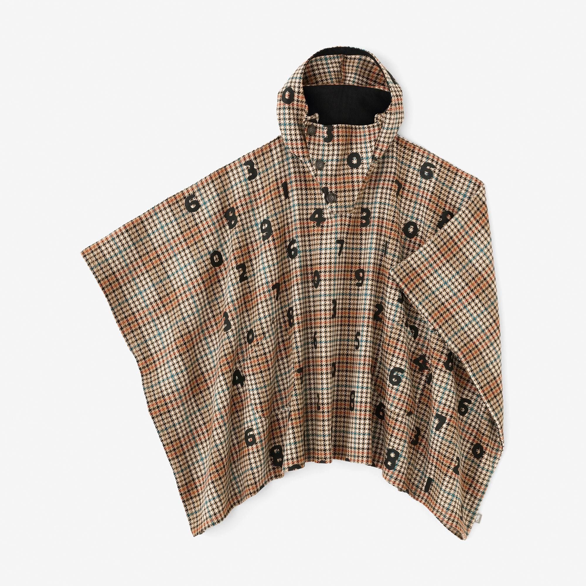 BALLI Twill BIKE Poncho/SO-SU-Uand Blank Cream Check