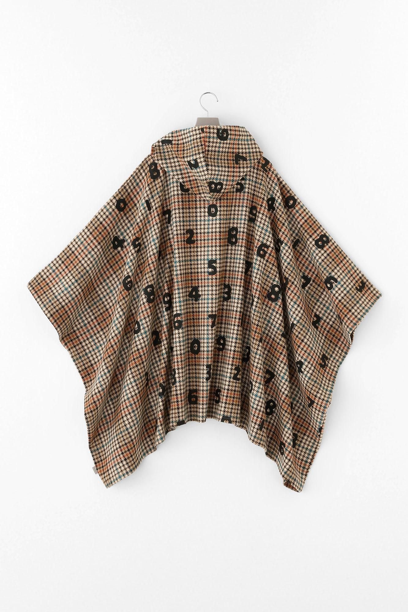BALLI Twill BIKE Poncho/SO-SU-Uand Blank Cream Check