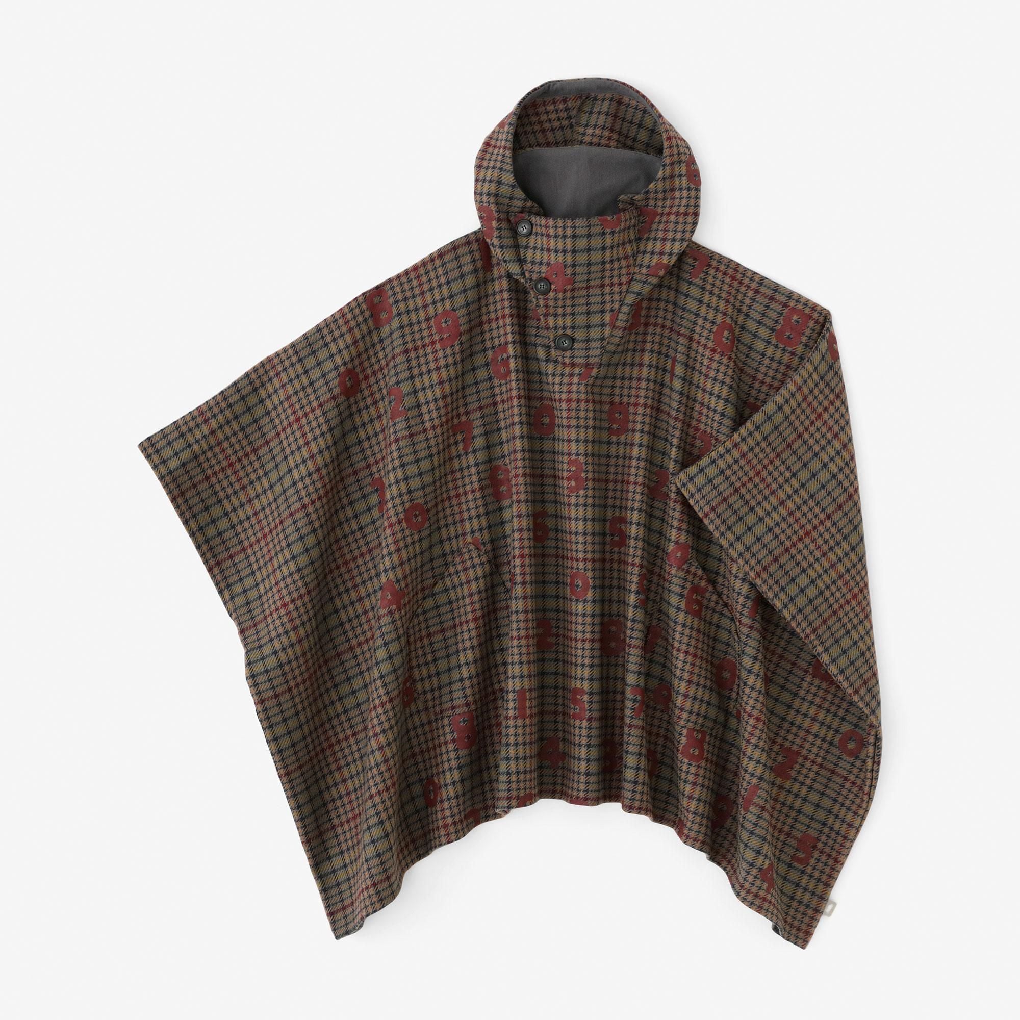 BALLI斜紋織 BIKE斗篷/SO-SU-U十數和留白 灰色格紋