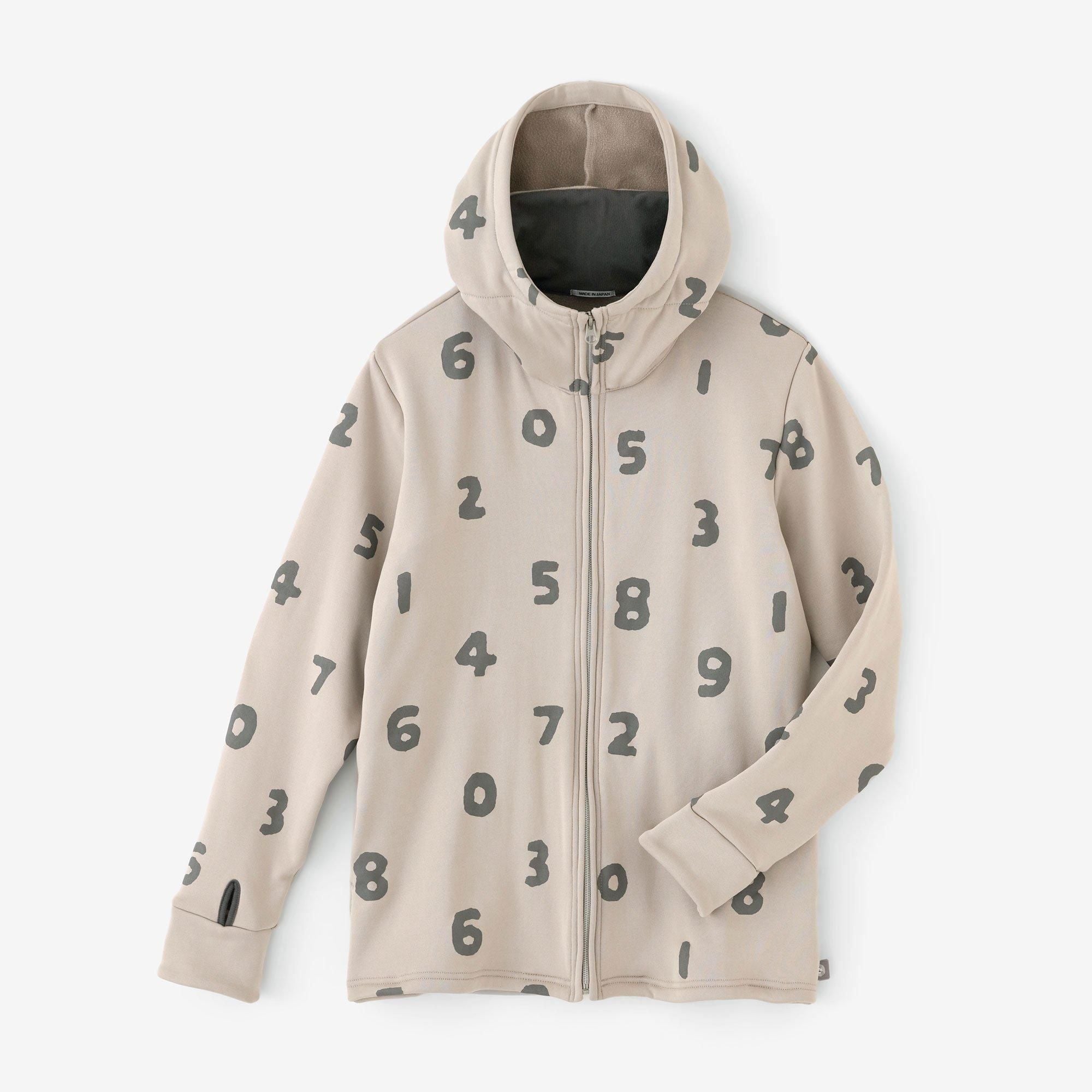 Gebürstetes Fleecefutter ZIP UP Parka/SO-SU-U grauweiß