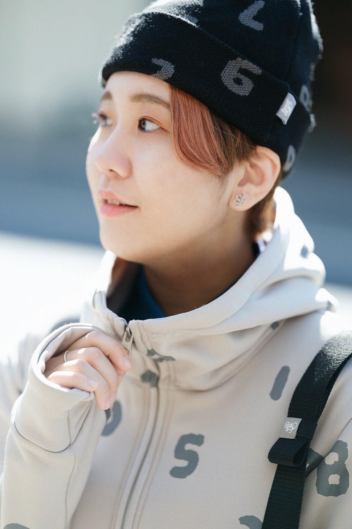 Gebürstetes Fleecefutter ZIP UP Parka/SO-SU-U grauweiß