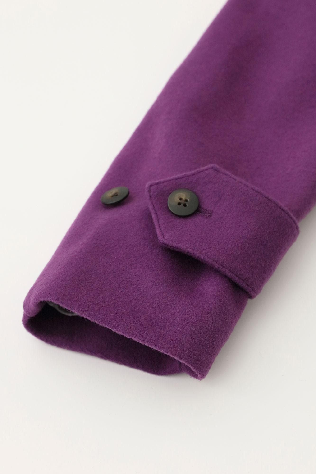 Super 120's Wool S.C. Kurzmantel 2.0/Dunkelviolett (Kokimurasaki) x Kokei