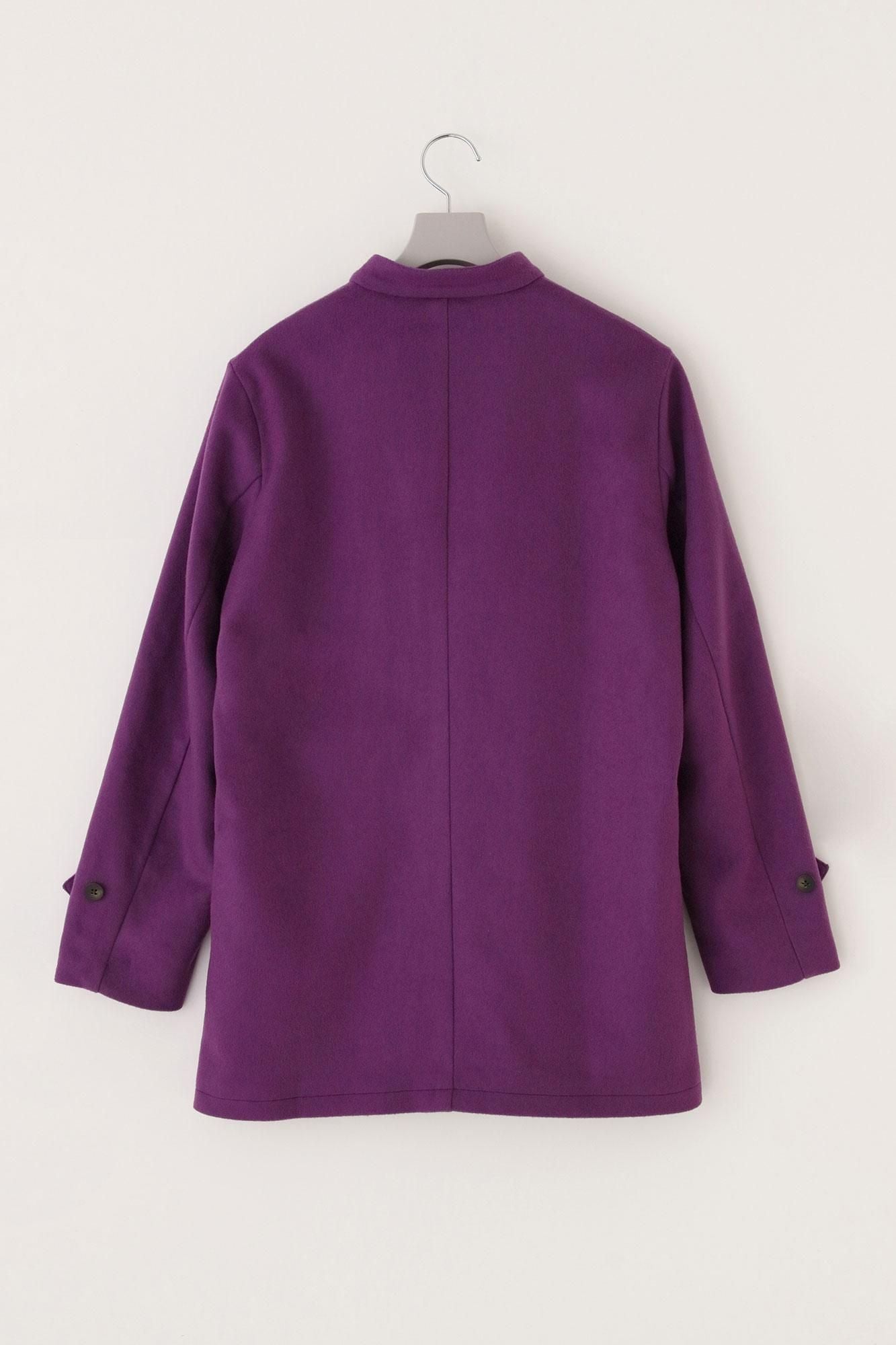 Super 120's Wool S.C. Kurzmantel 2.0/Dunkelviolett (Kokimurasaki) x Kokei