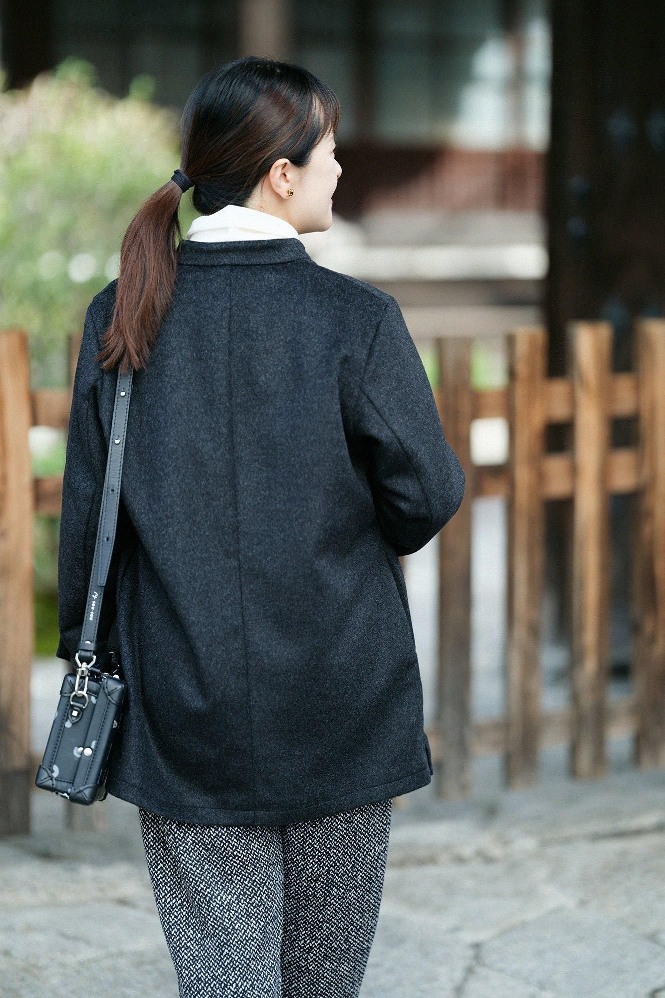 【預購】Super 120's羊毛 S.C.短外套2.0/濃墨色×橡皮筋(※預計於12月9日左右發貨)