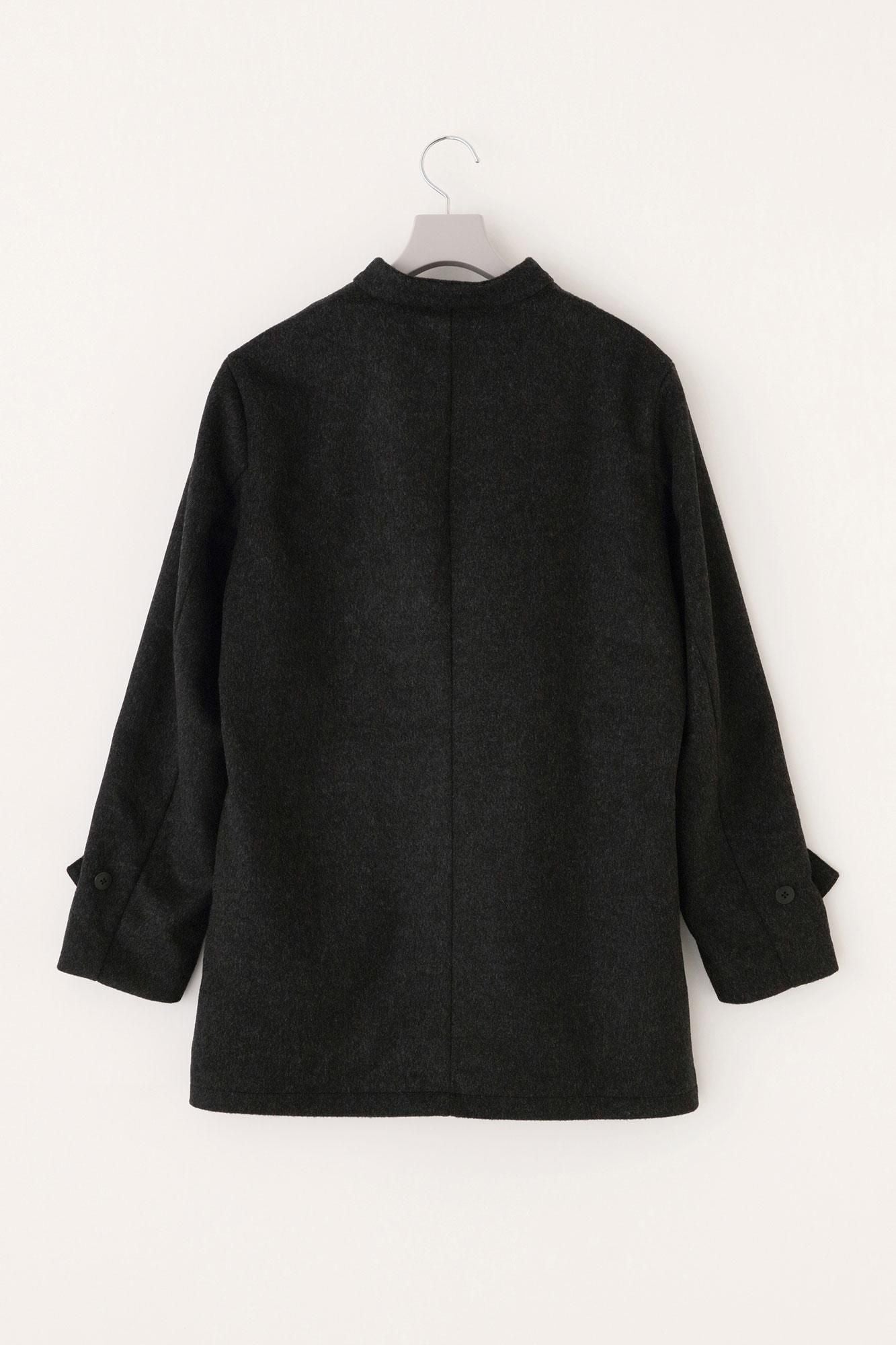 【預購】Super 120's羊毛 S.C.短外套2.0/濃墨色×橡皮筋(※預計於12月9日左右發貨)