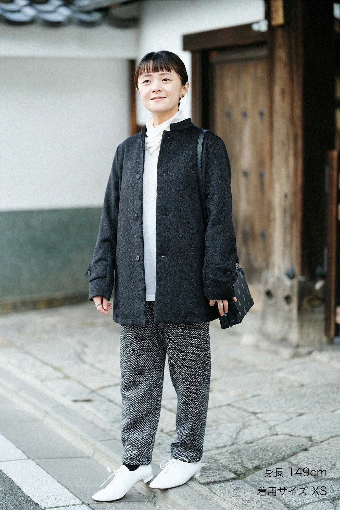 【預購】Super 120's羊毛 S.C.短外套2.0/濃墨色×橡皮筋(※預計於12月9日左右發貨)