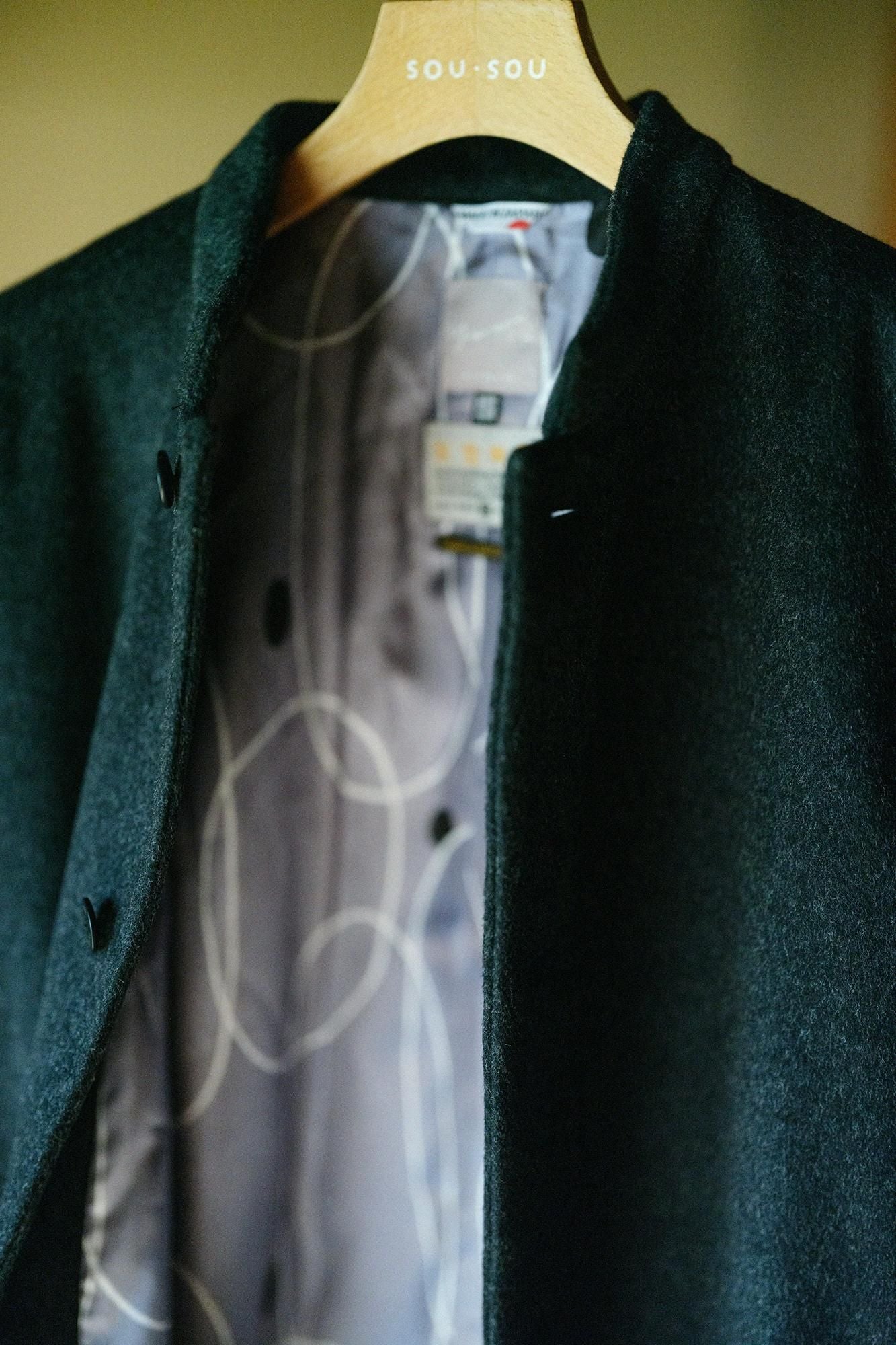 【預購】Super 120's羊毛 S.C.短外套2.0/濃墨色×橡皮筋(※預計於12月9日左右發貨)