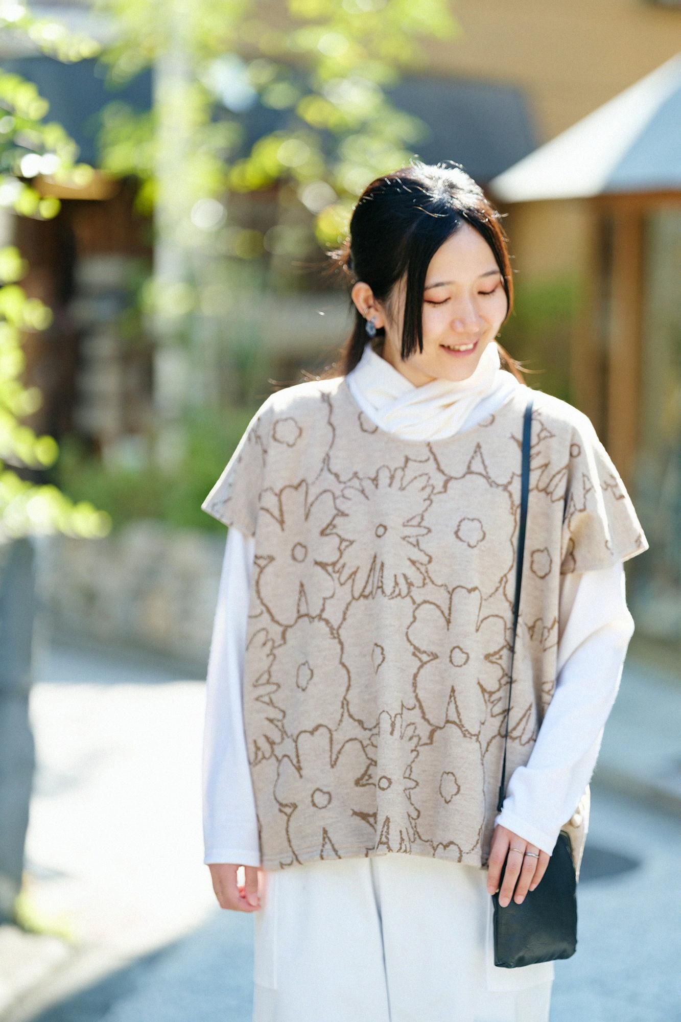 皮革肩带的帽子110厘米 /小麦颜色(白色)