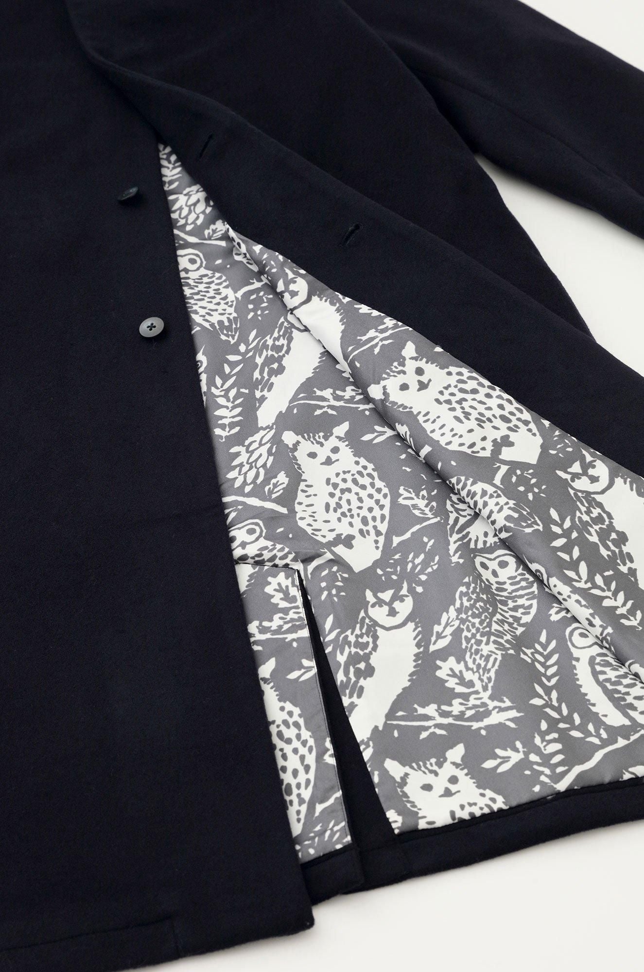 Manteau long Super 120's Wool S.C. 2.0/Bleu profond x Forest Life