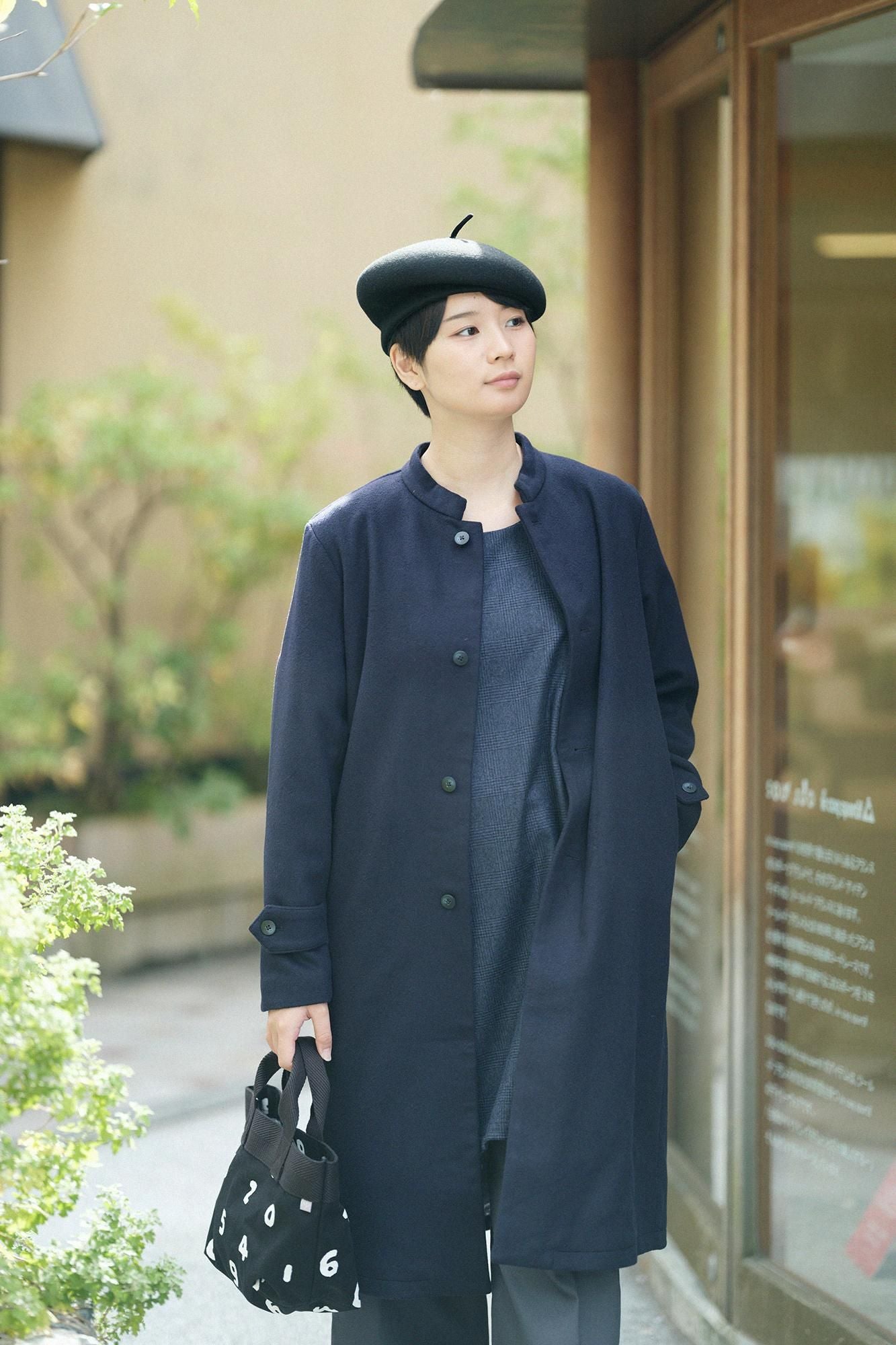 Manteau long Super 120's Wool S.C. 2.0/Bleu profond x Forest Life