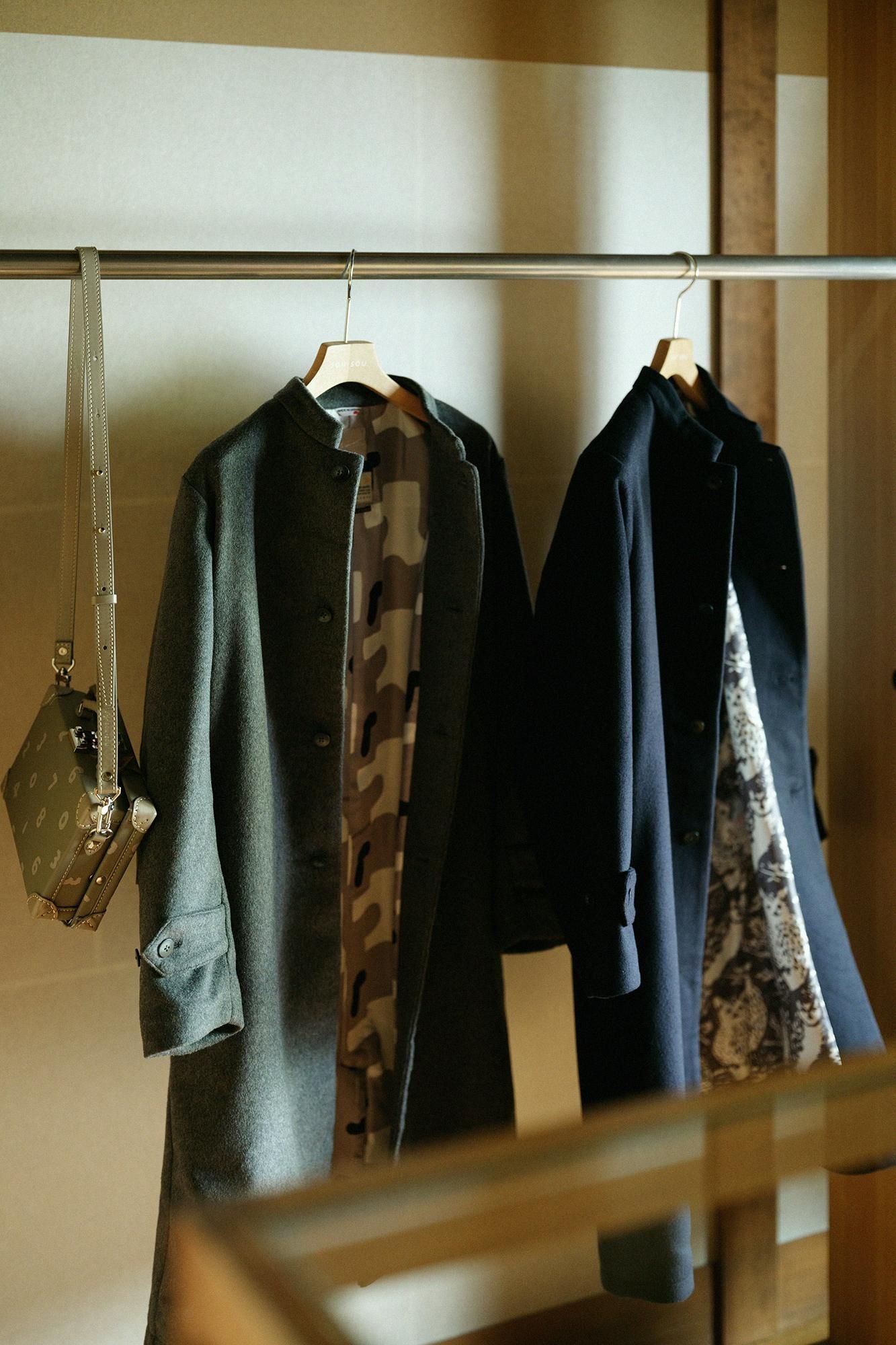 Super 120's Wool S.C. Long Coat 2.0 / Dark Ash (Koihai) x Koihai