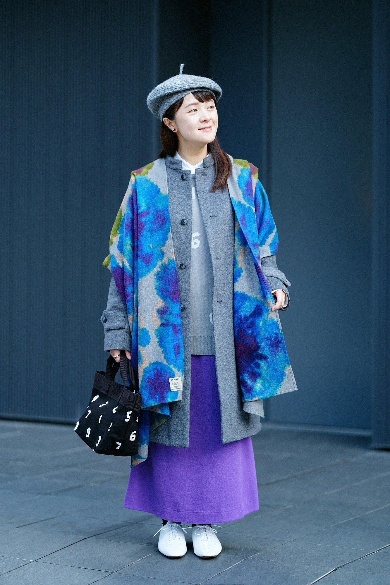 Super 120's Wool S.C. Long Coat 2.0 / Dark Ash (Koihai) x Koihai