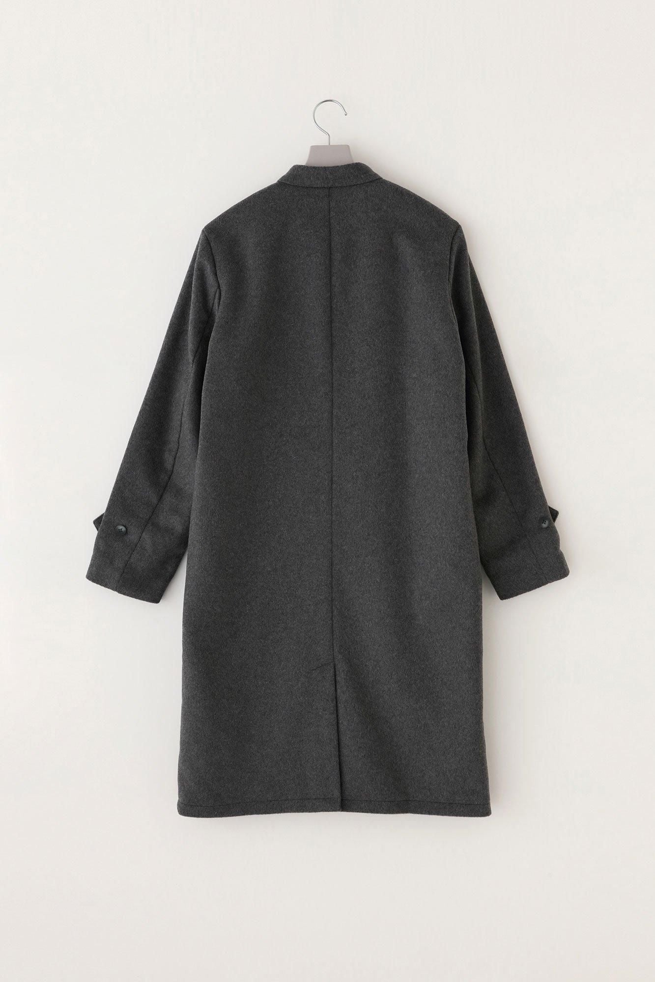 Super 120's Wool S.C. Long Coat 2.0 / Dark Ash (Koihai) x Koihai