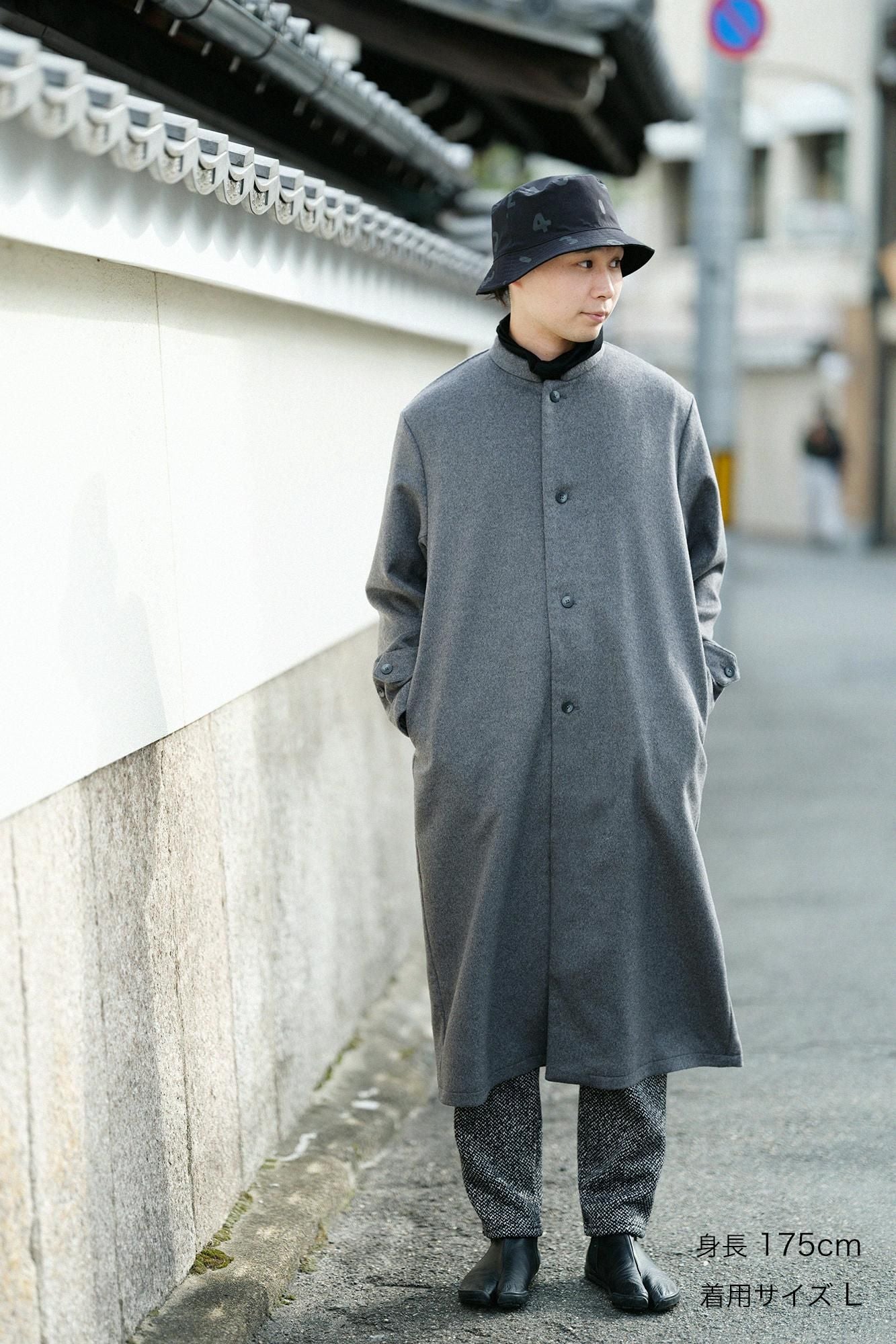 Super 120's Wool S.C. Long Coat 2.0 / Dark Ash (Koihai) x Koihai
