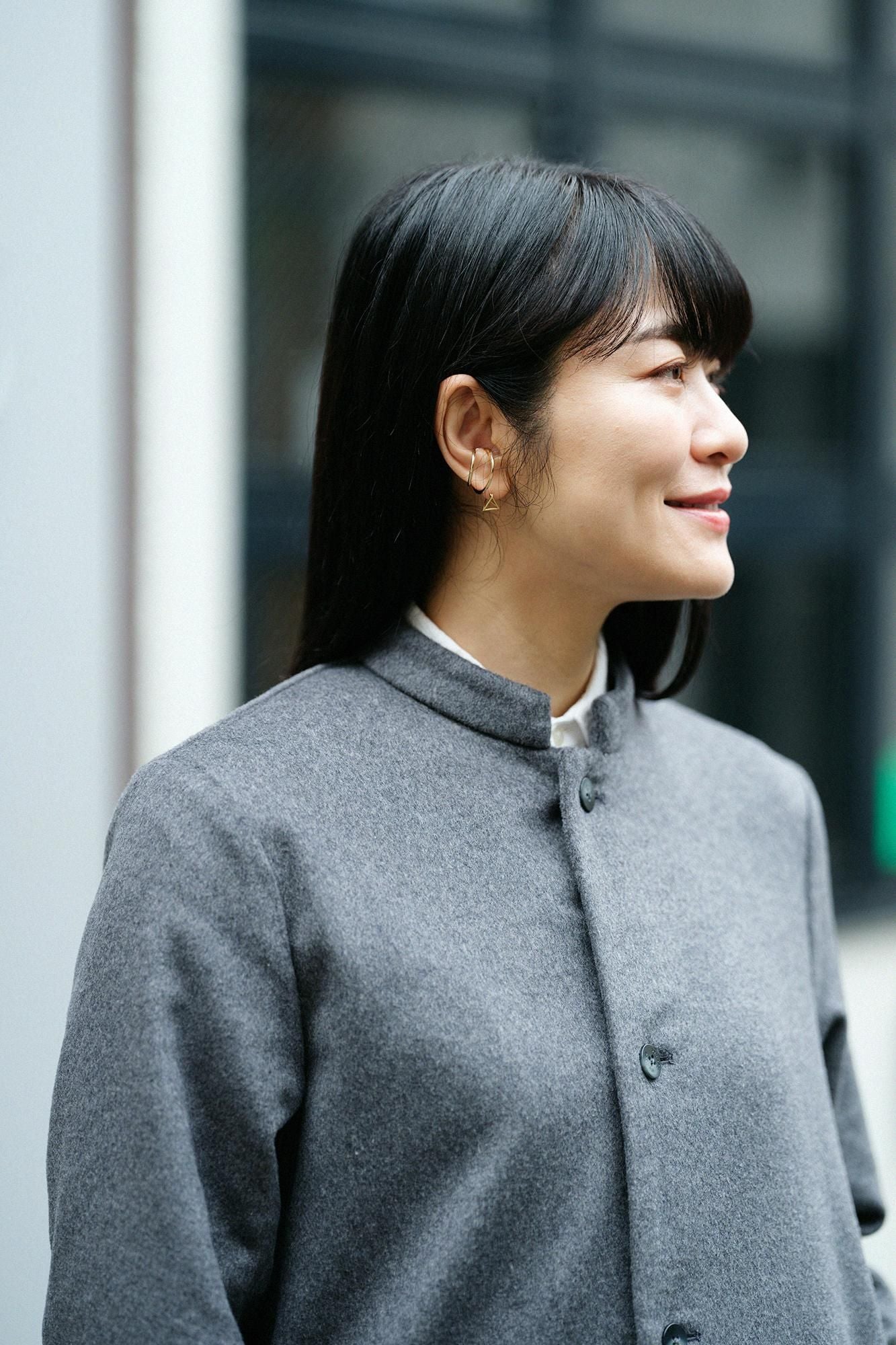 Super 120's Wool S.C. Long Coat 2.0 / Dark Ash (Koihai) x Koihai