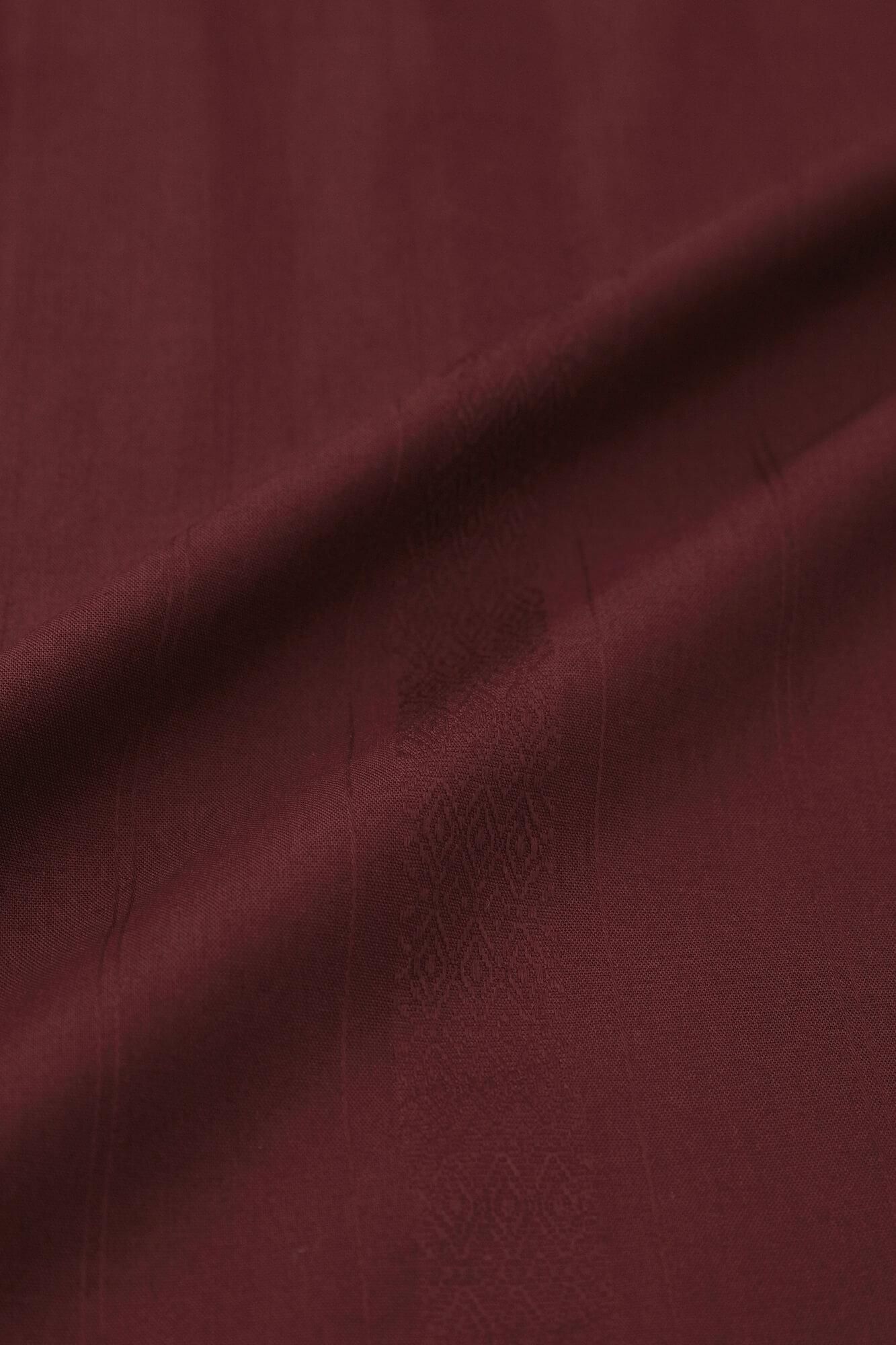 【net限定】舶来間道(はくらいかんとう) 円領長襯衣(えんりょうながしんい)/柘榴色(ざくろいろ)