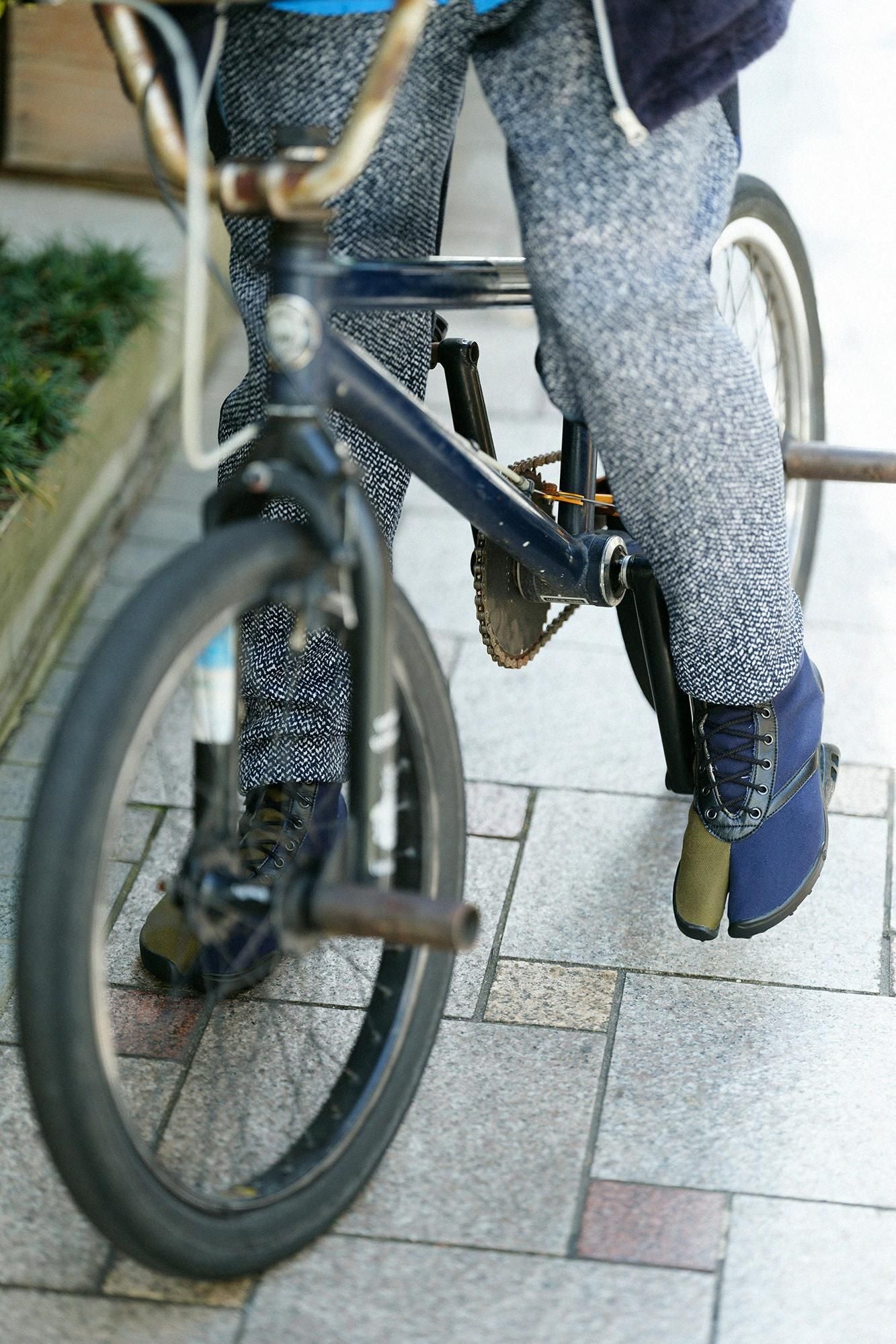 運動足袋 HI いろは底/カーキ×ネイビー